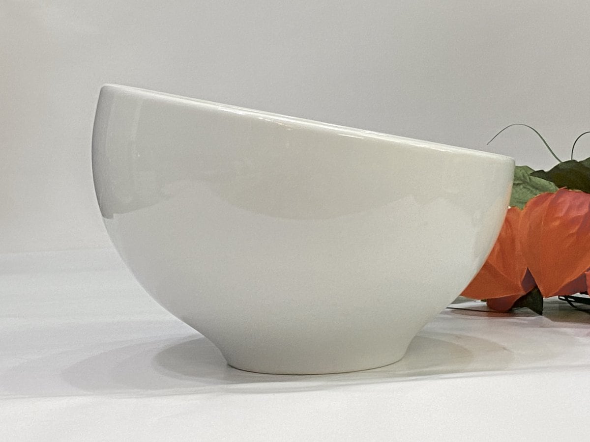 【大特価しかも全国送料込み】白磁18cmスラント丸ボール3個セット