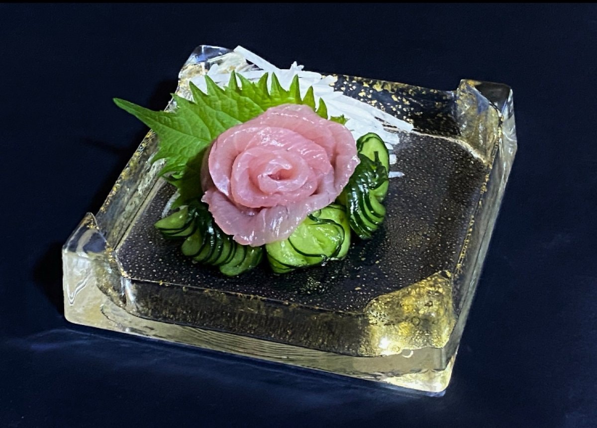 【高級感】【ハンドメイド】金箔付き グラッセ・スクエアトレー(リバーシブル)