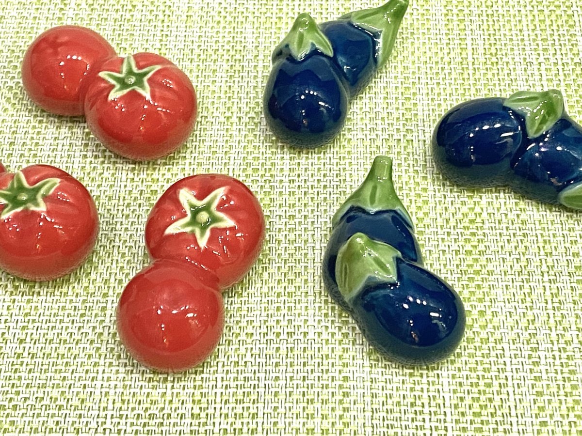 【全国送料込み】トマト＆なすび　箸置き