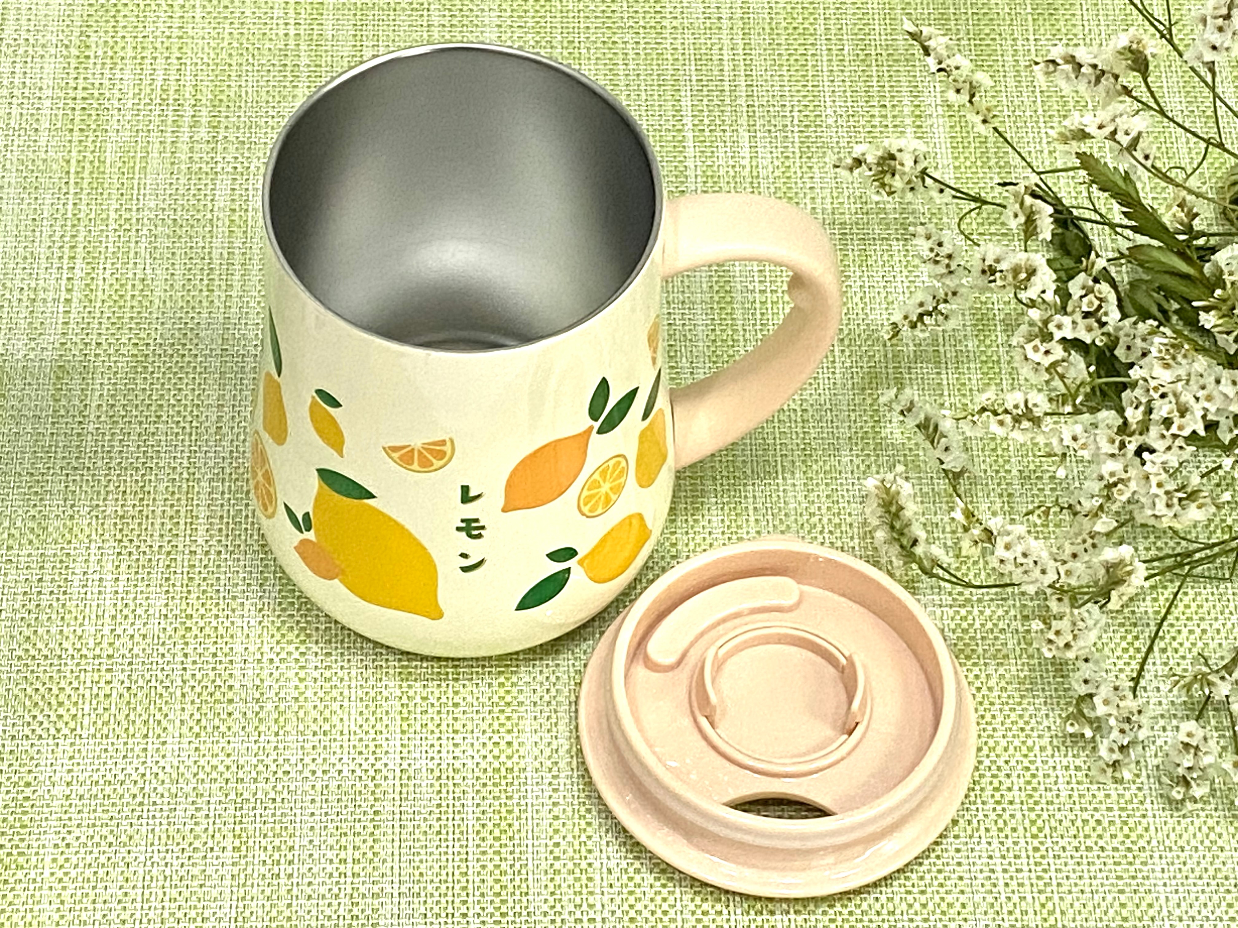 昭和レトロ】ステンレス製 2wayレモンマグカップ450ml