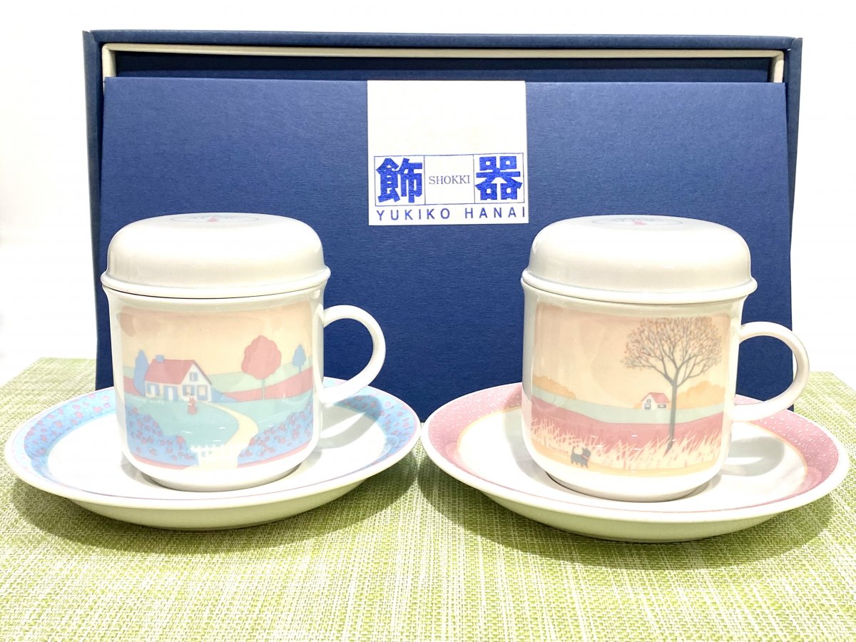 YUKIKO HANAI 蓋付きペアカップ