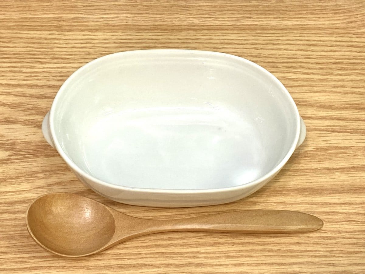 【美濃焼】小さめオーバル ホワイトグラタン皿
