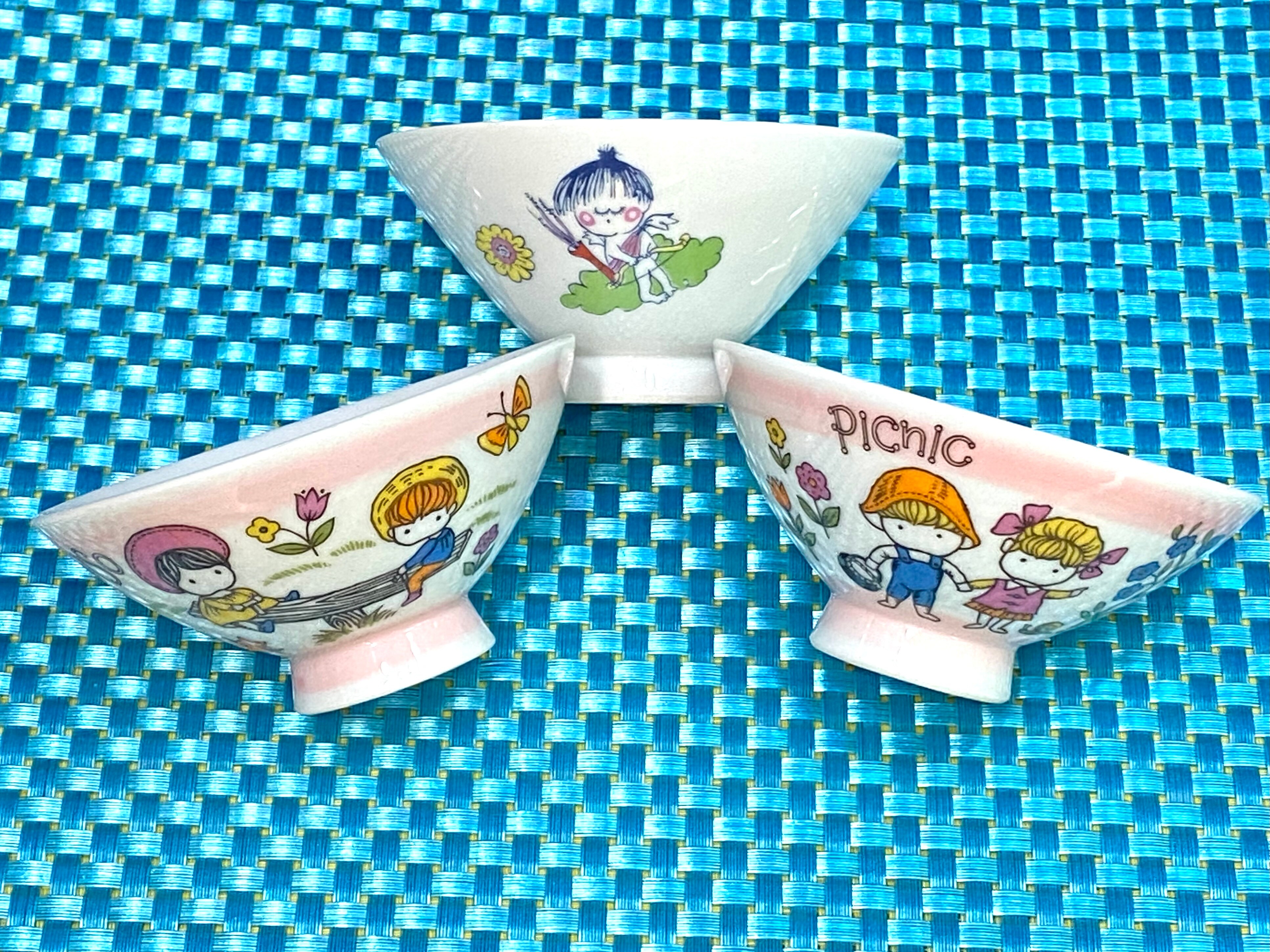 昭和レトロ 選べる3柄 子供茶碗