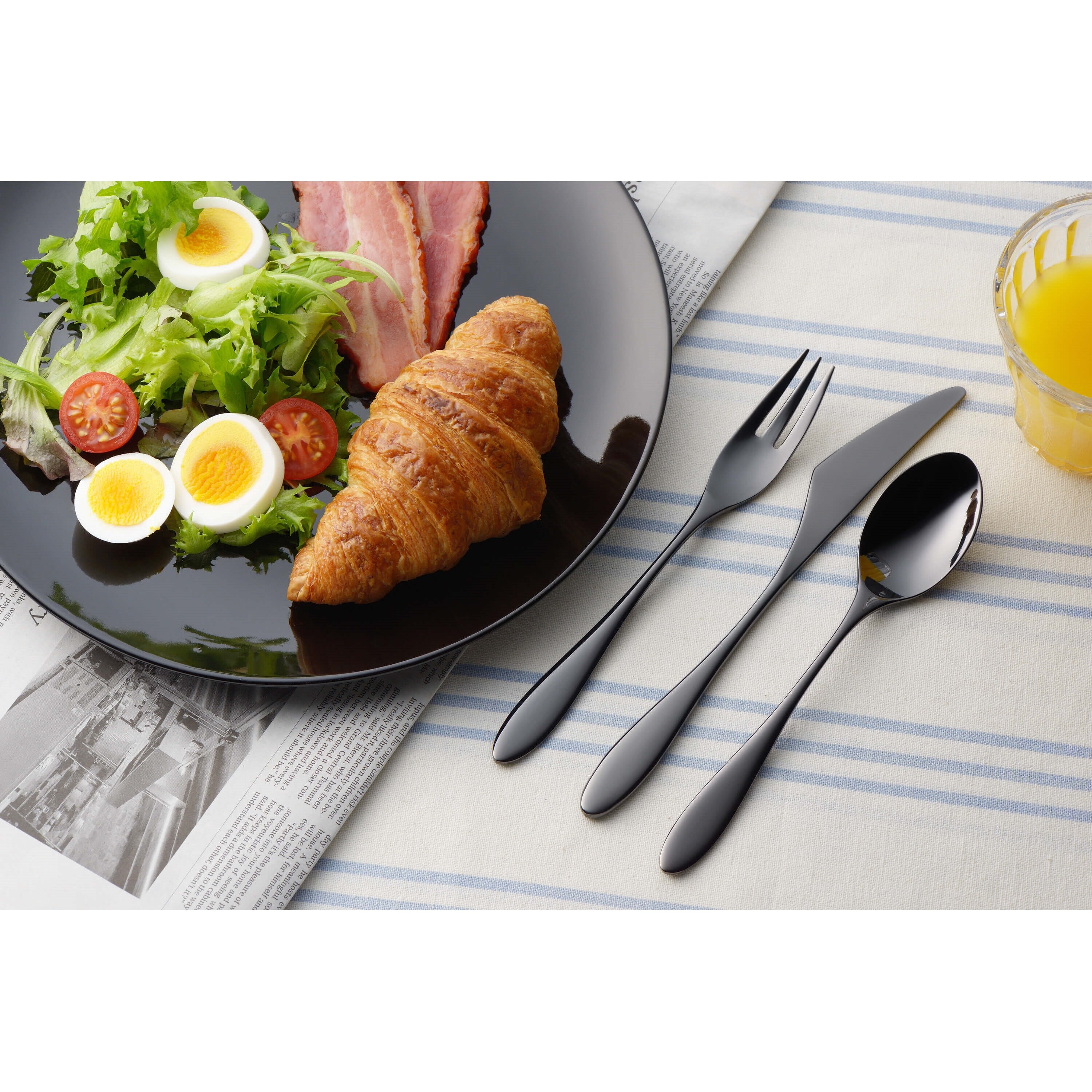 デザートスプーン】TRIO ボレロ カラー / ブラックチタンミラー