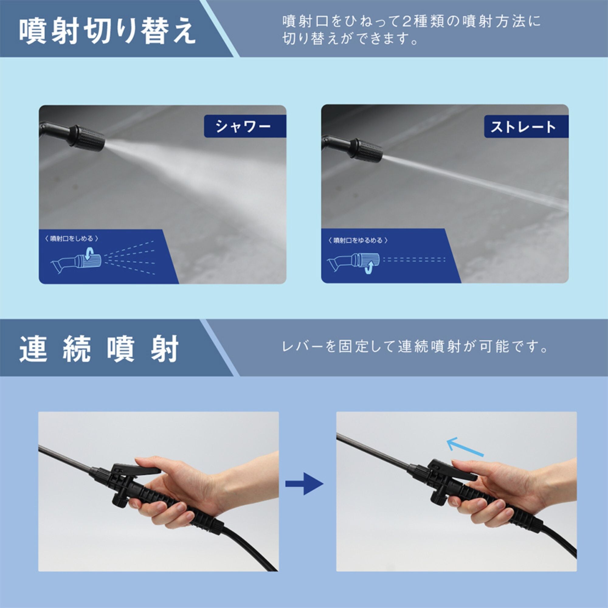 ポンプ式ポータブルスプラッシュシャワー MCZ-205 大容量8L 手動ポンプ