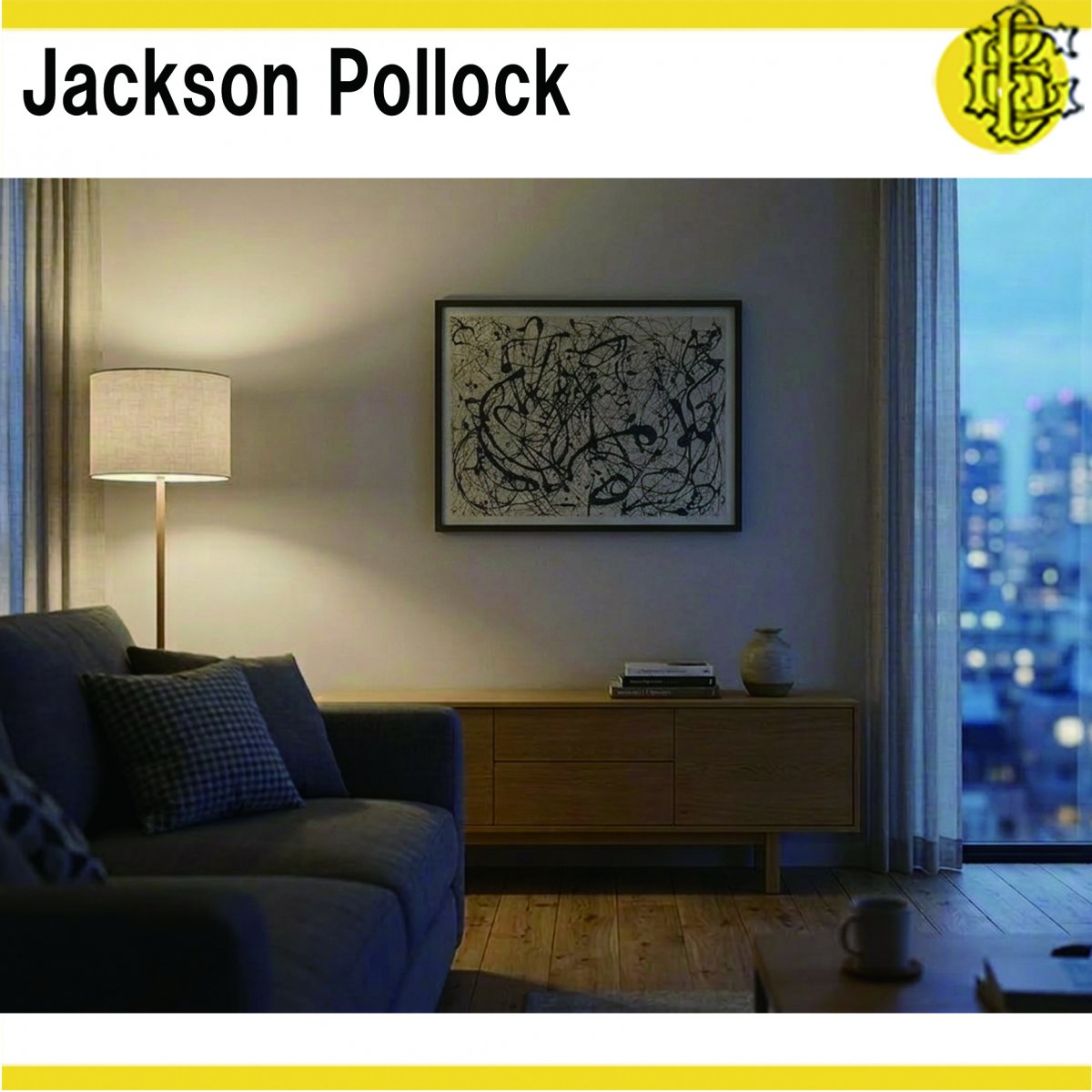 Jackson Pollock「Number 14」　アートポスター　抽象アート モダン　インテリア　壁掛け　ポスター　おしゃれ　絵画