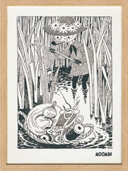 絵画 トーベ ヤンソン作 Tove Jansson 「Moomin Snufkin Fishing(S)」