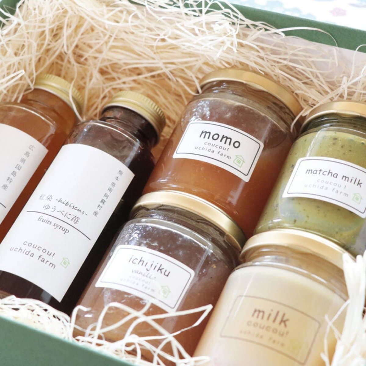 ギフトボックス おすすめおジャムとミニシロップ６個セット　京都府城陽市　coucou！　うちだ農園　