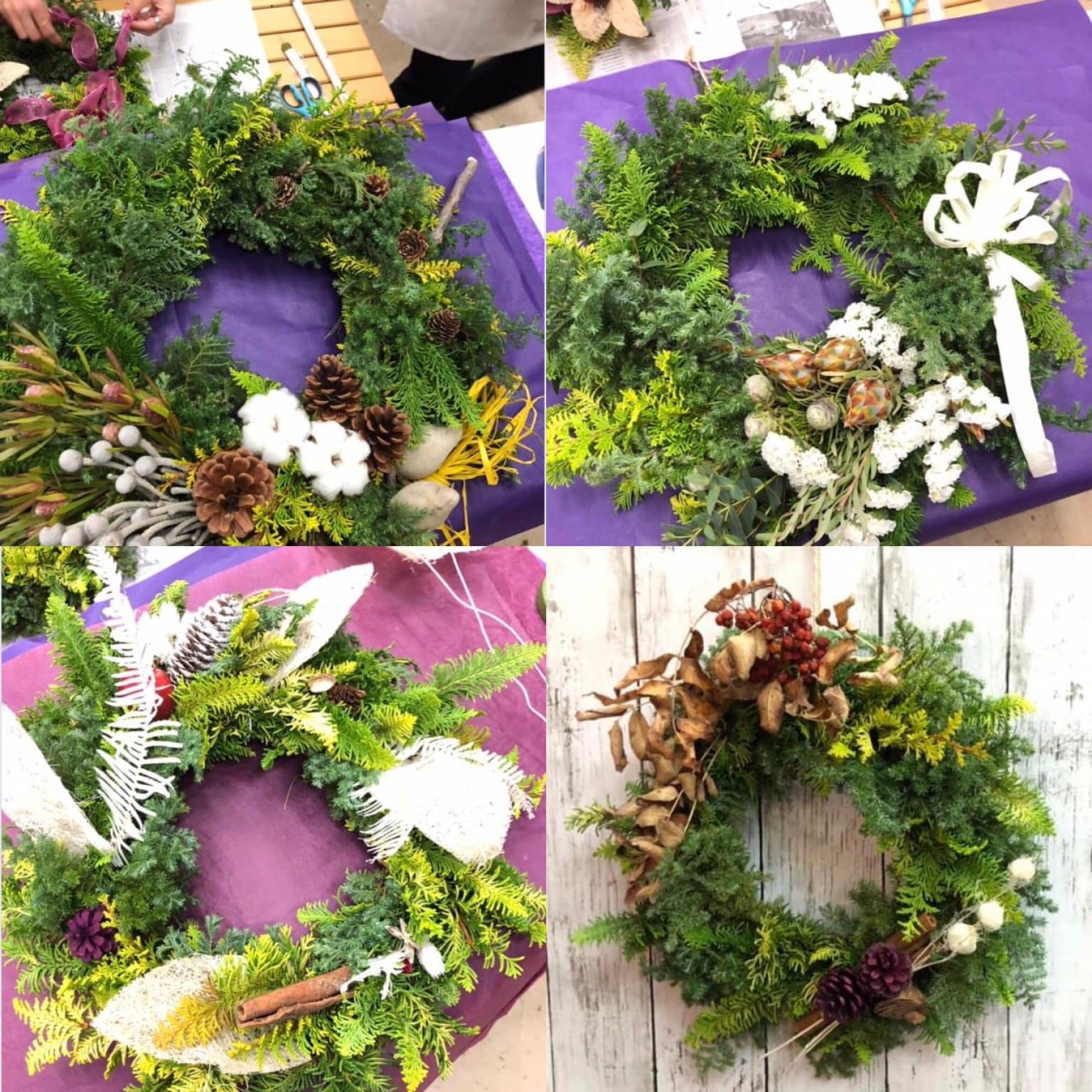 花やMOMOクリスマスリース作り参加チケット/この1000円は制作費の中に含まれてるものです