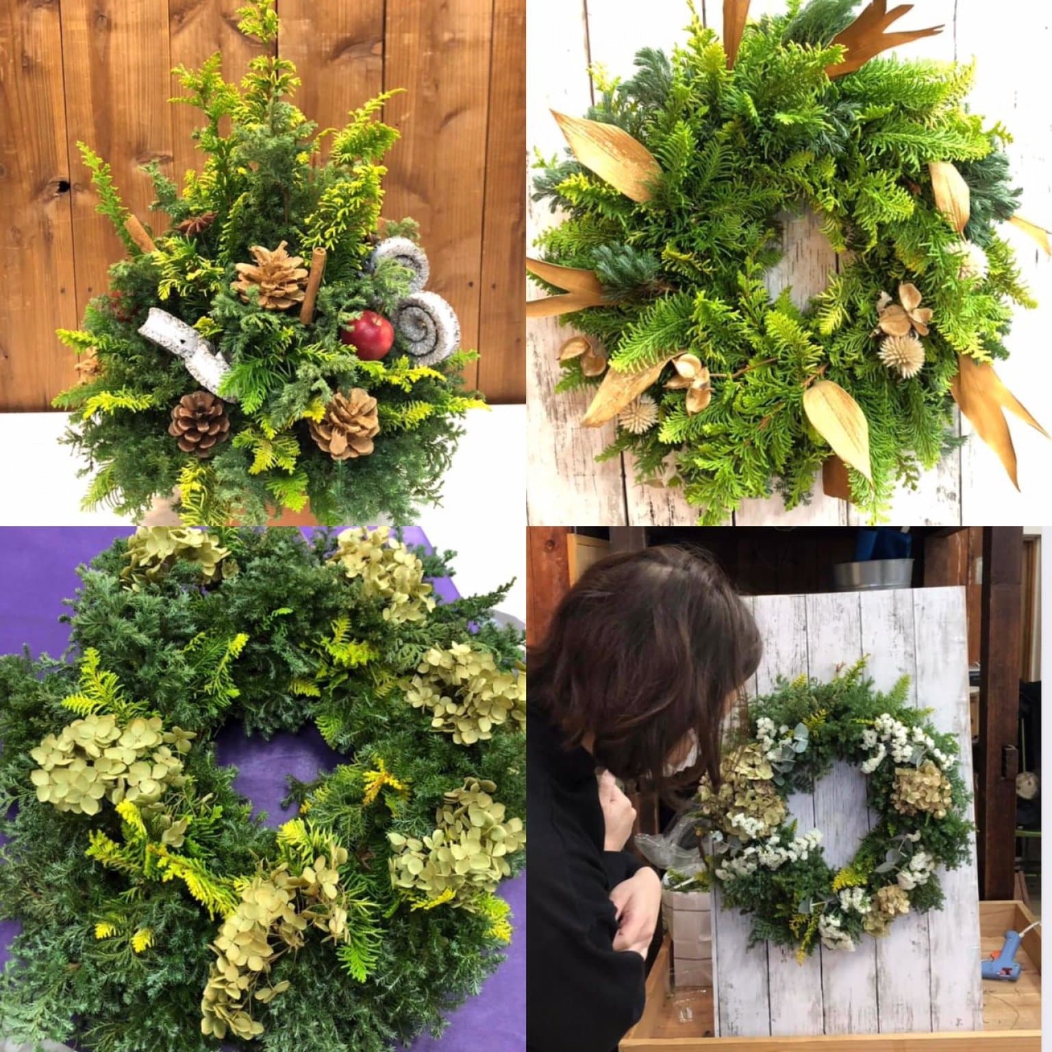 花やMOMOクリスマスリース作り参加チケット/この1000円は制作費の中に含まれてるものです