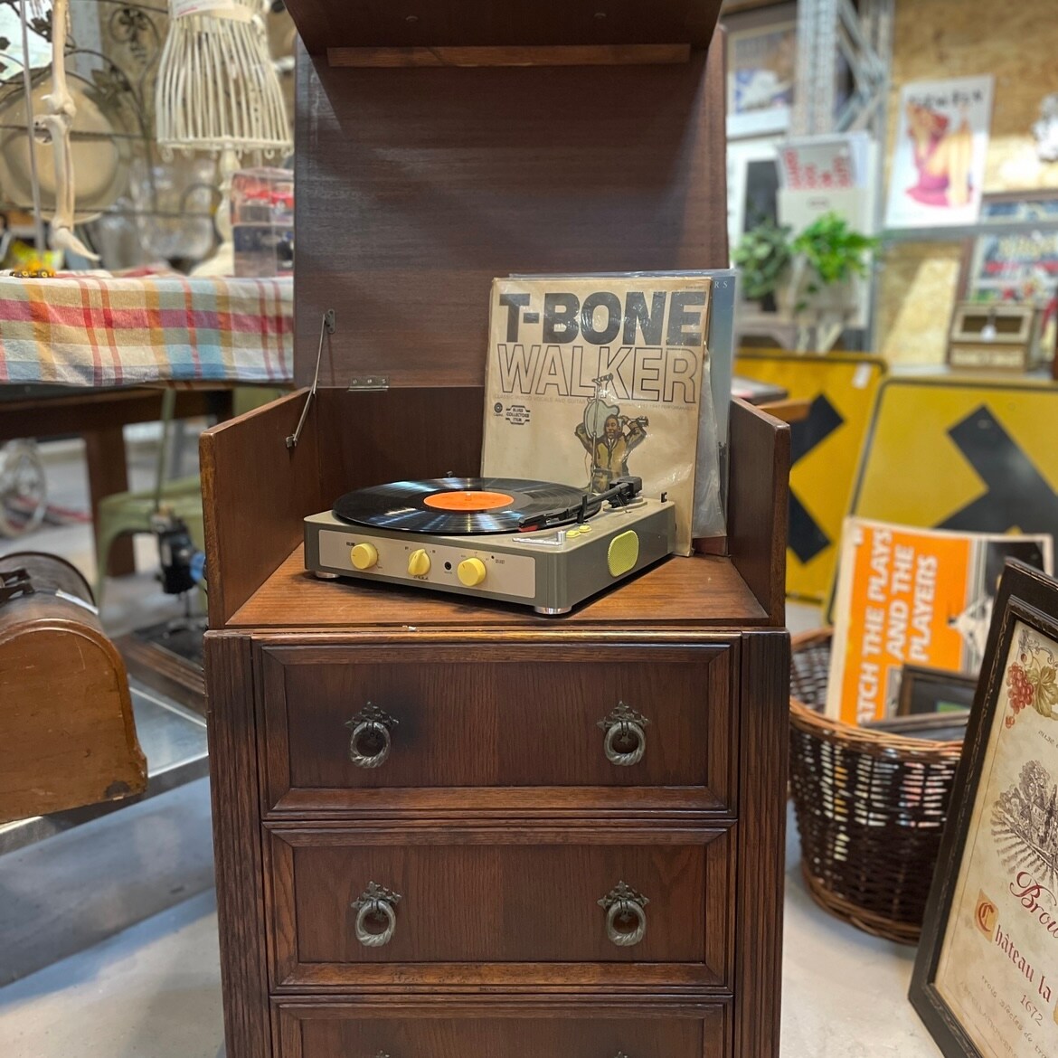 レコードプレーヤーラック Vintage