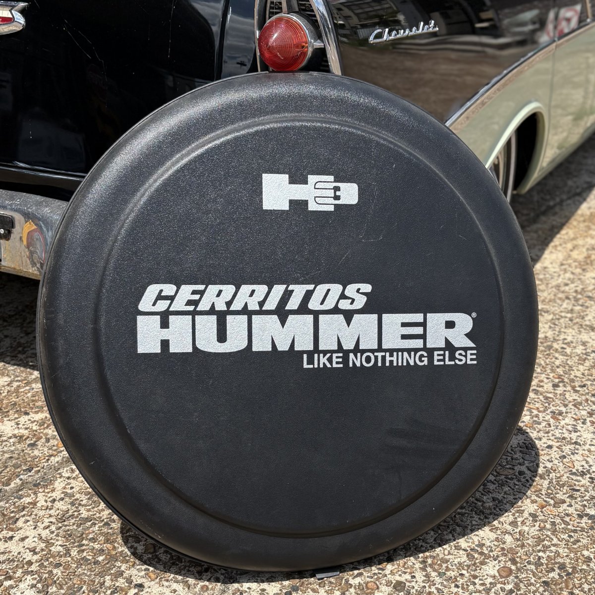 ハマーH3背面タイヤカバー 数量限定！HUMMER/ハマー H3 背面 スペアタイヤカバー ブラック