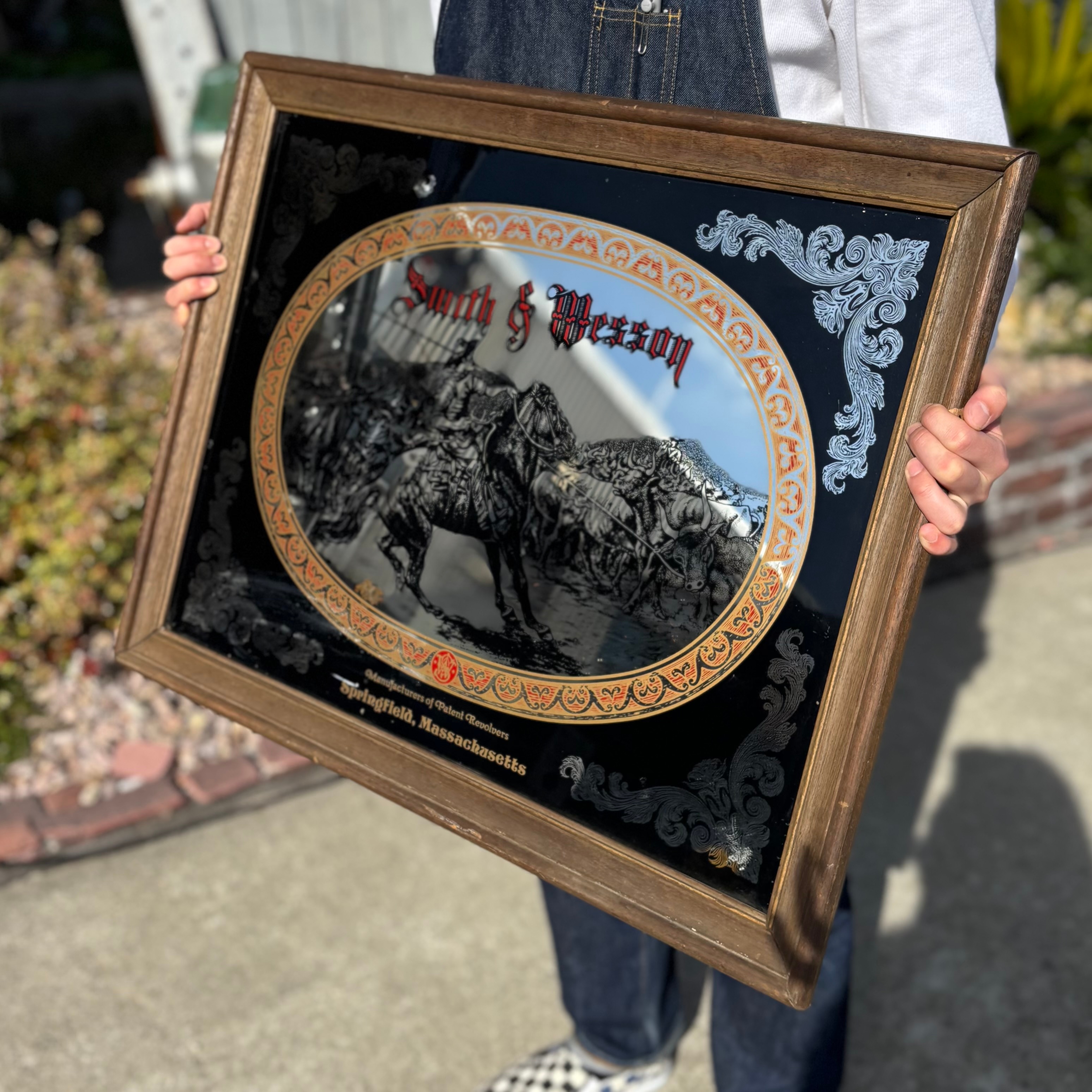 Vintage Smith & Wesson Mirror Sign