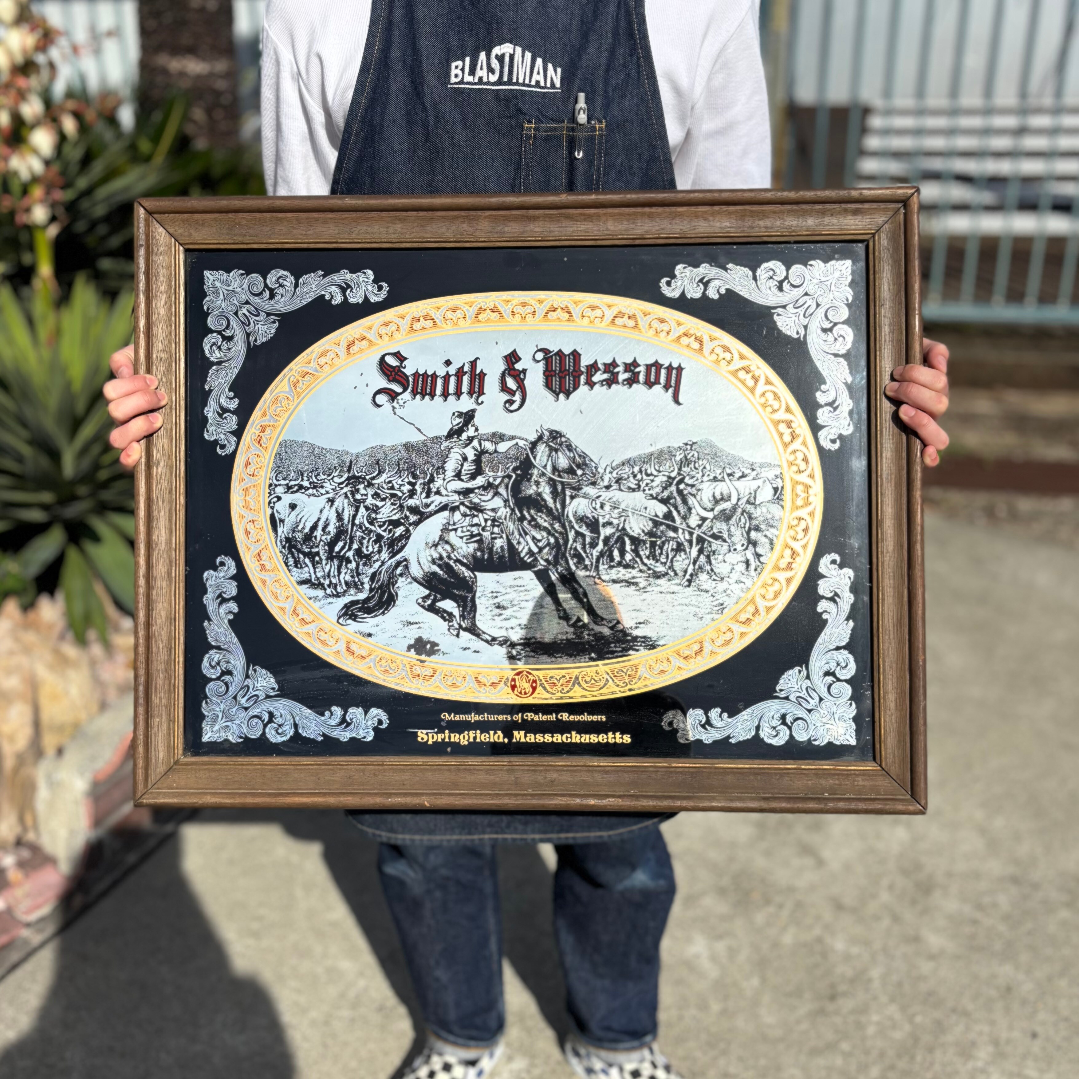 Vintage Smith & Wesson Mirror Sign