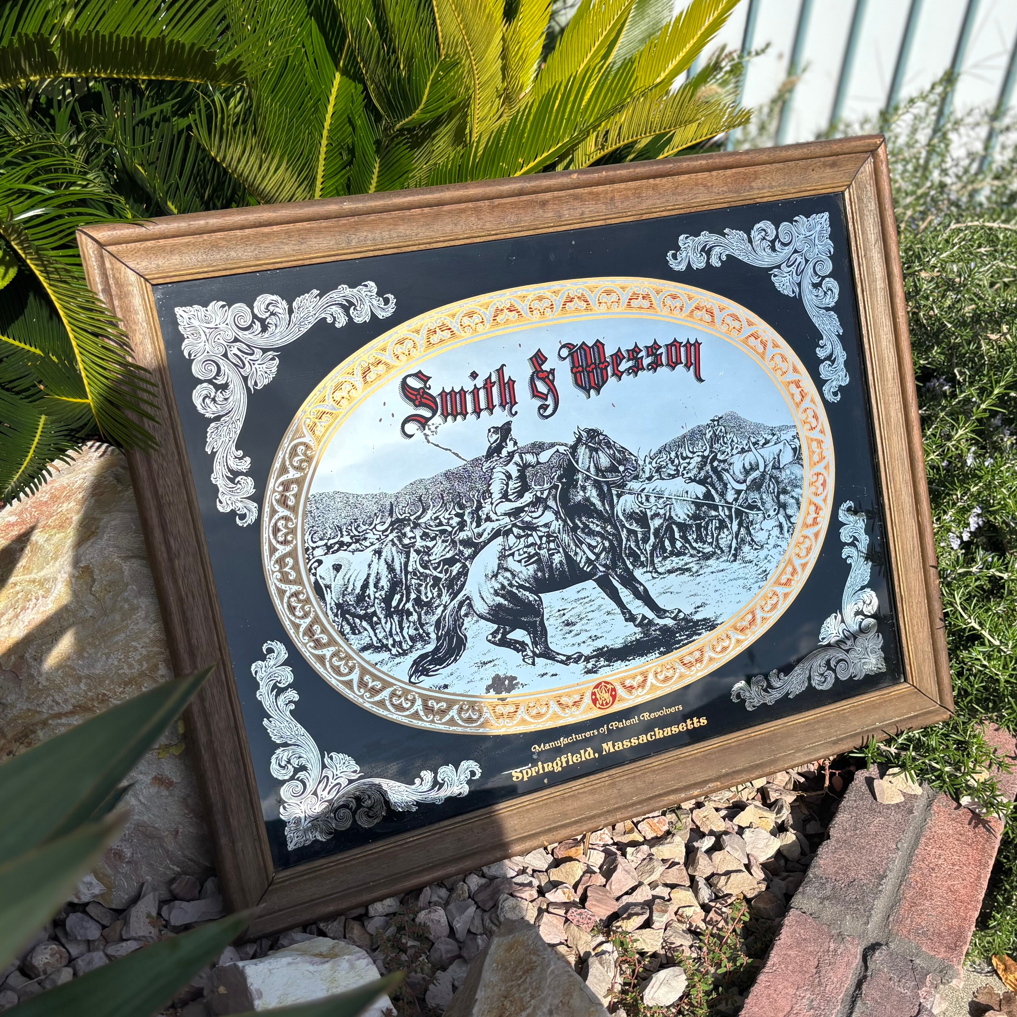 Vintage Smith & Wesson Mirror Sign