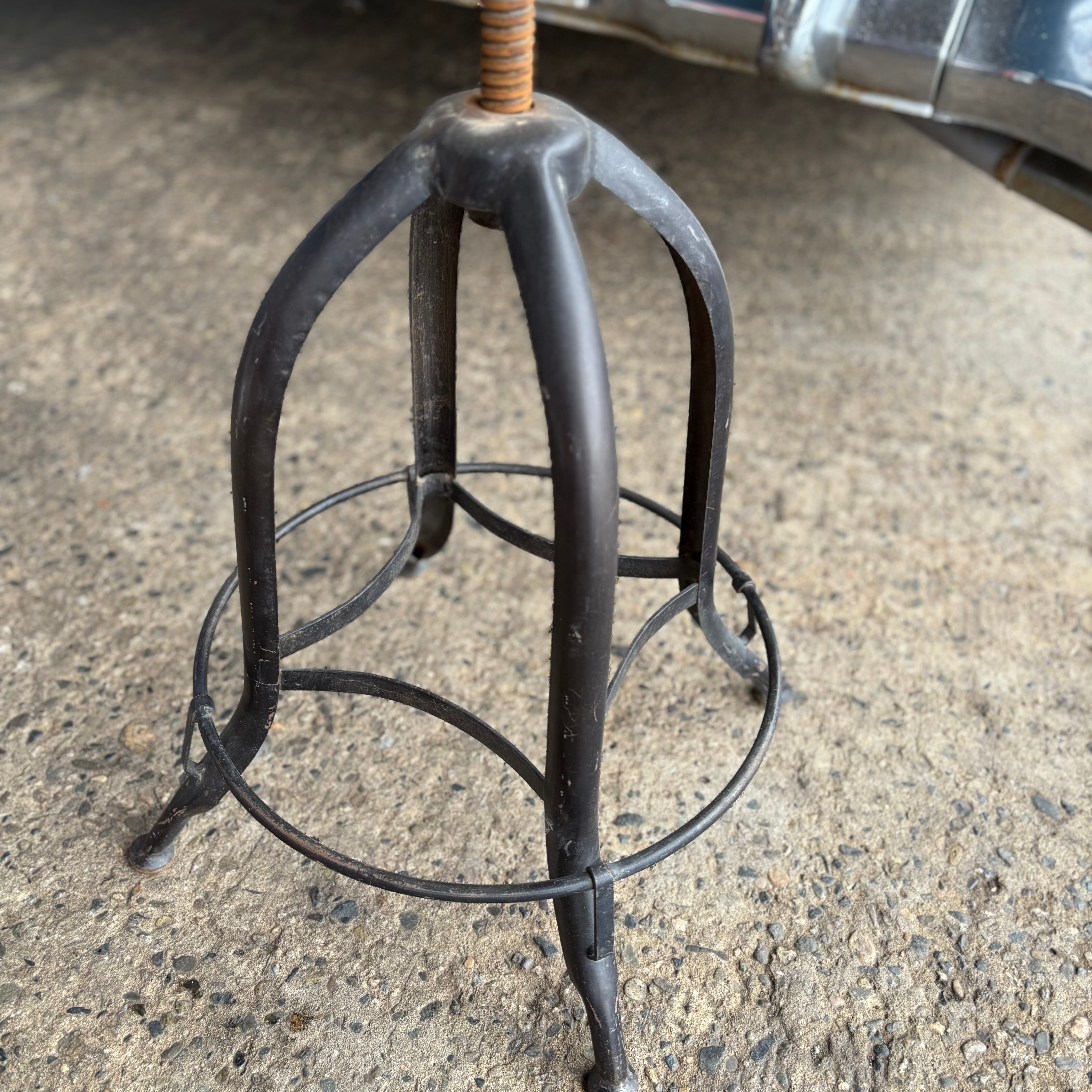 Industrial Blue Stool Chair