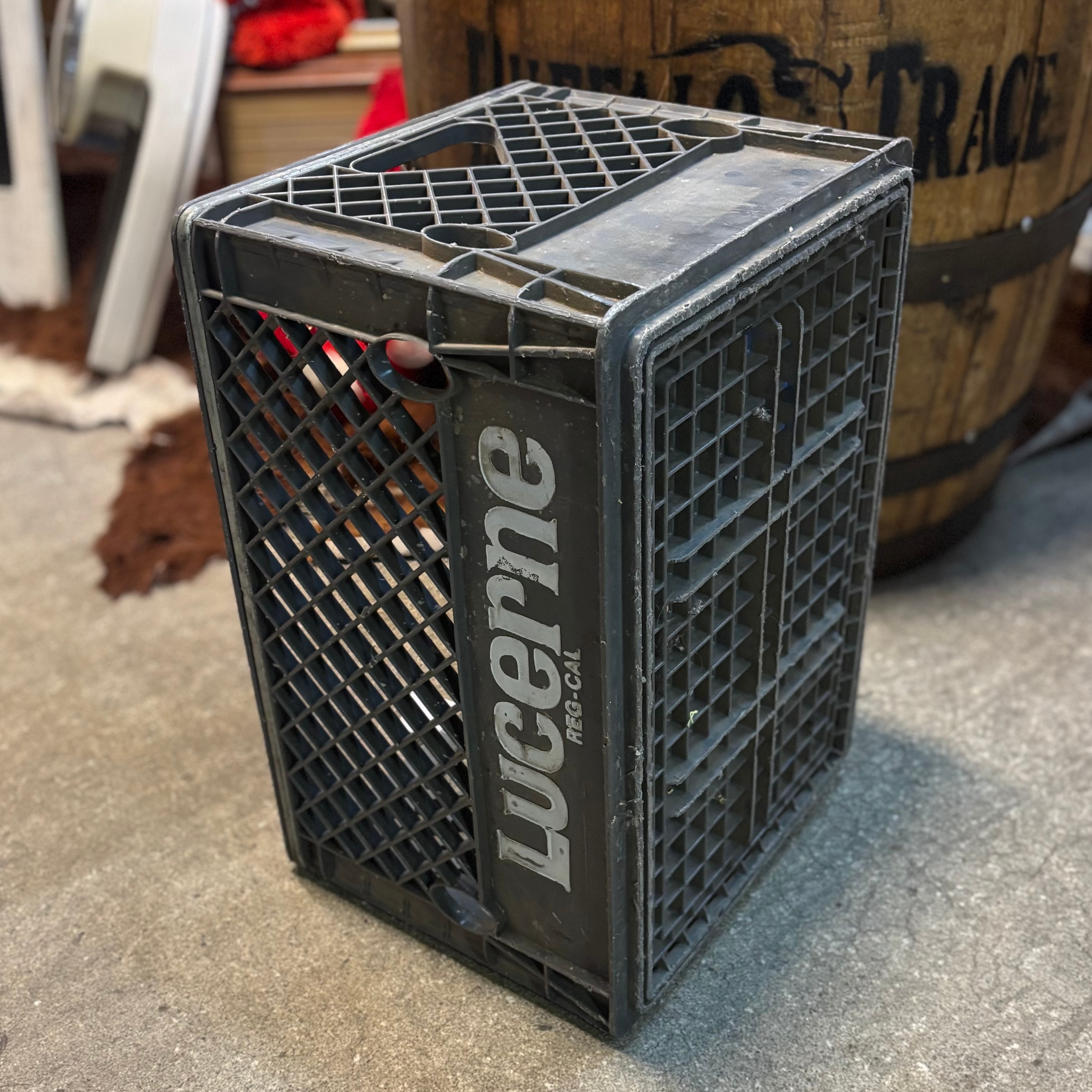 Vintage Lucerne Milk Crate