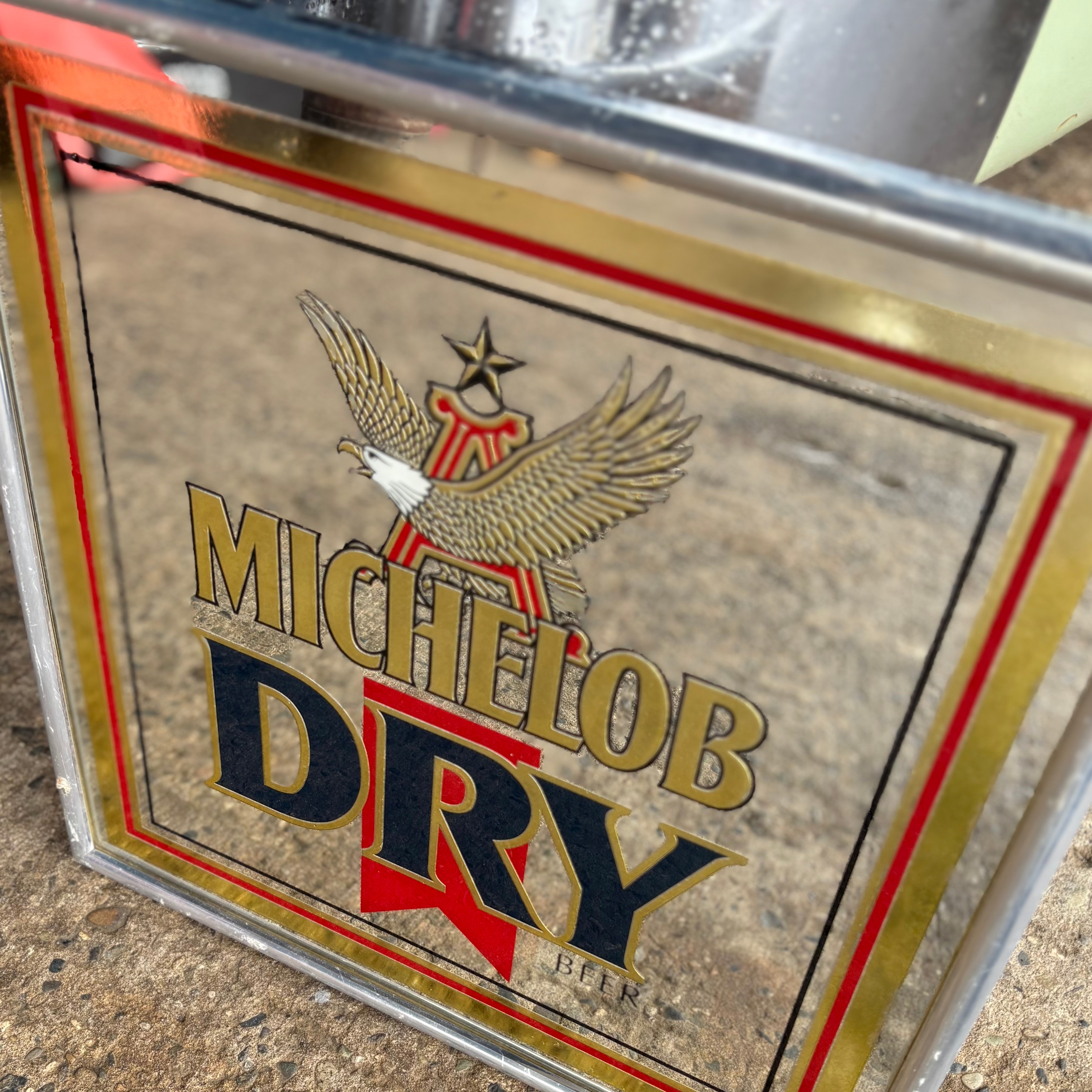 MICHELOB DRY ビンテージパブミラー