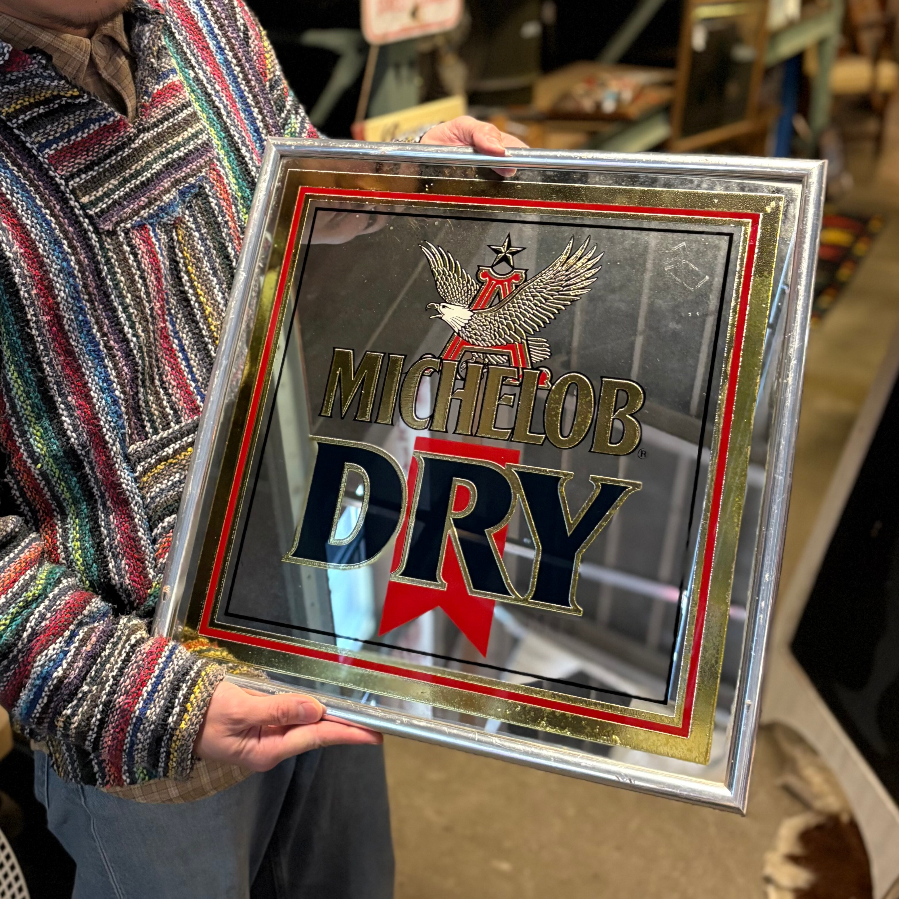 MICHELOB DRY ビンテージパブミラー