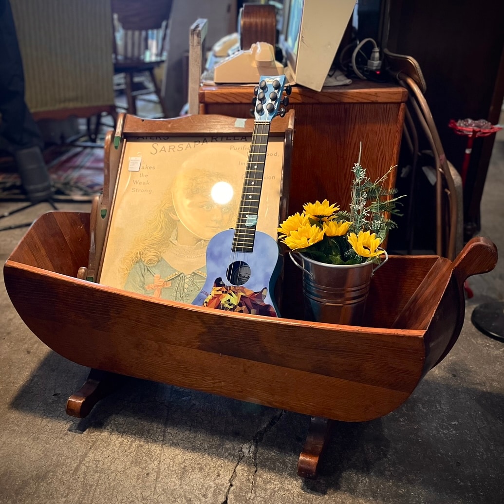 1970's カリモク ウッド レッド ファブリック モダン バスケット