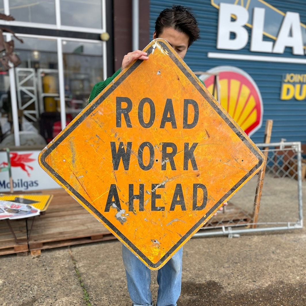 USA ストリート看板　ROAD WORK USA ストリート看板 ROAD WORK