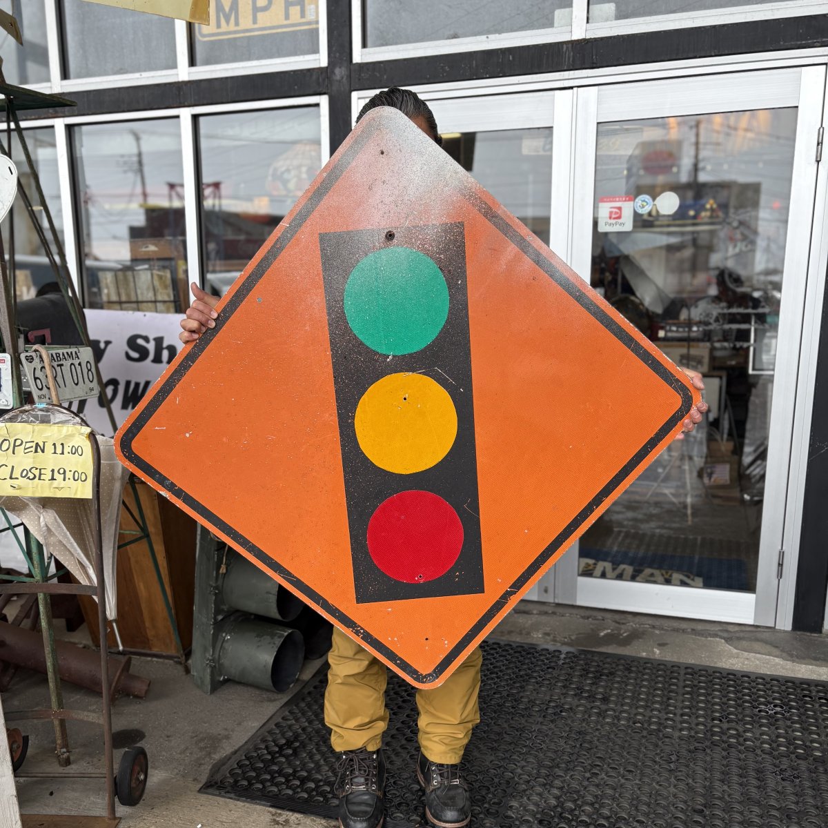 (最終値引)Road Sign Street Sign 道路標識　ビンテージ Vintage US Road Sign 