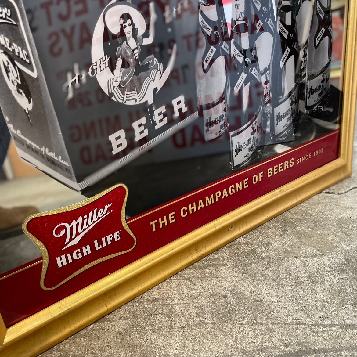 BIG Size!! Miller High Life Vintage Pub Mirror