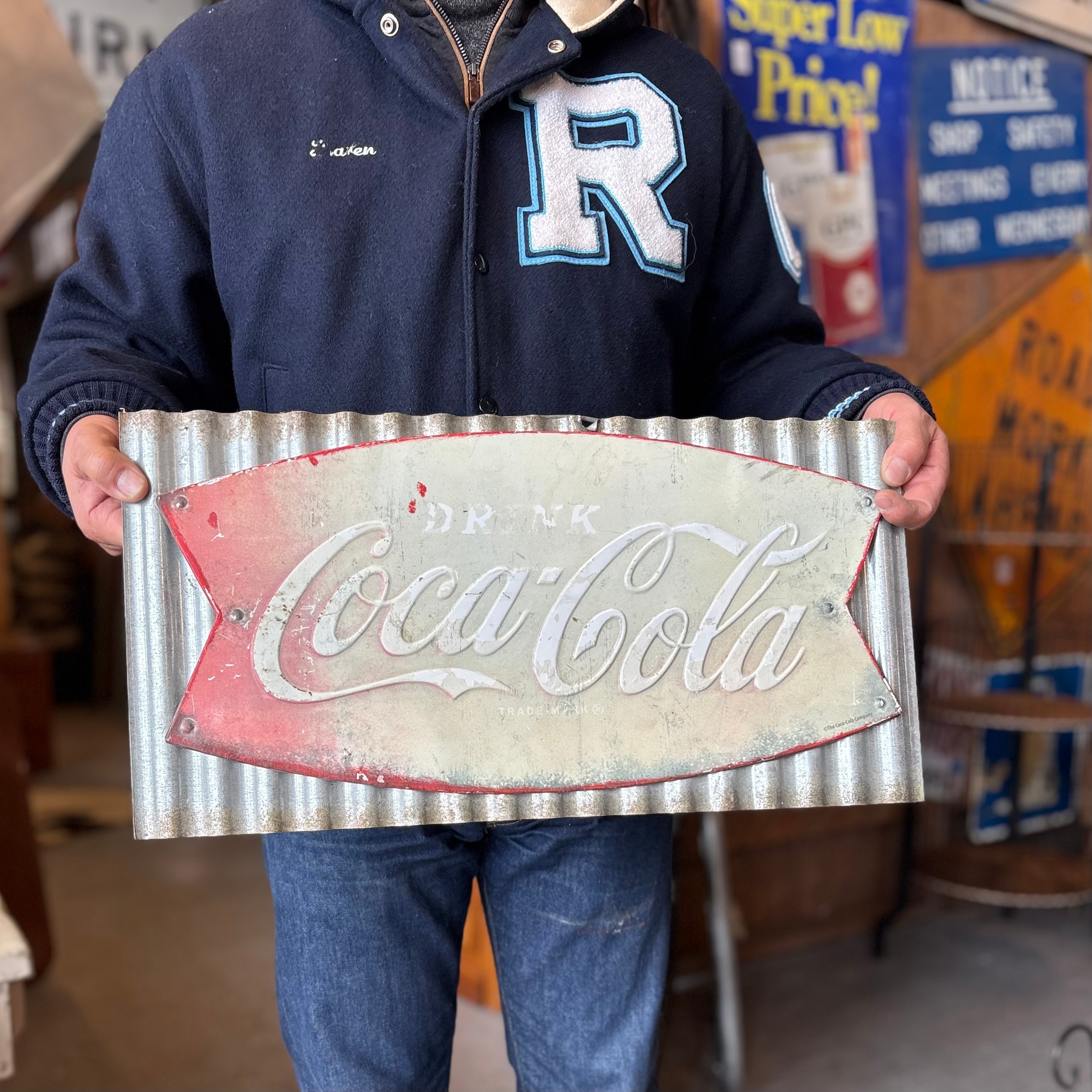 Drink Coca-Cola” Corrugated Metal Sign