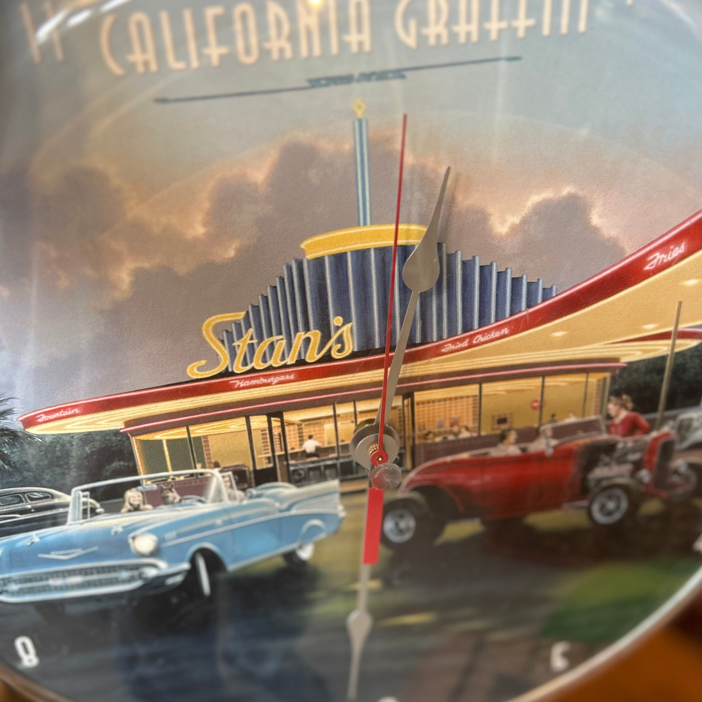 🕰️ “California Graffiti” Retro Diner Wall Clock