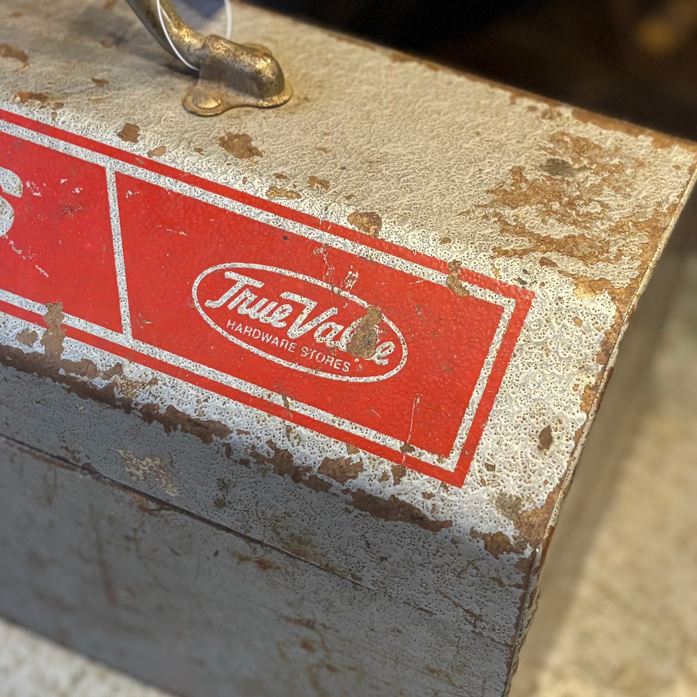 True Value Vintage Metal Tool Box