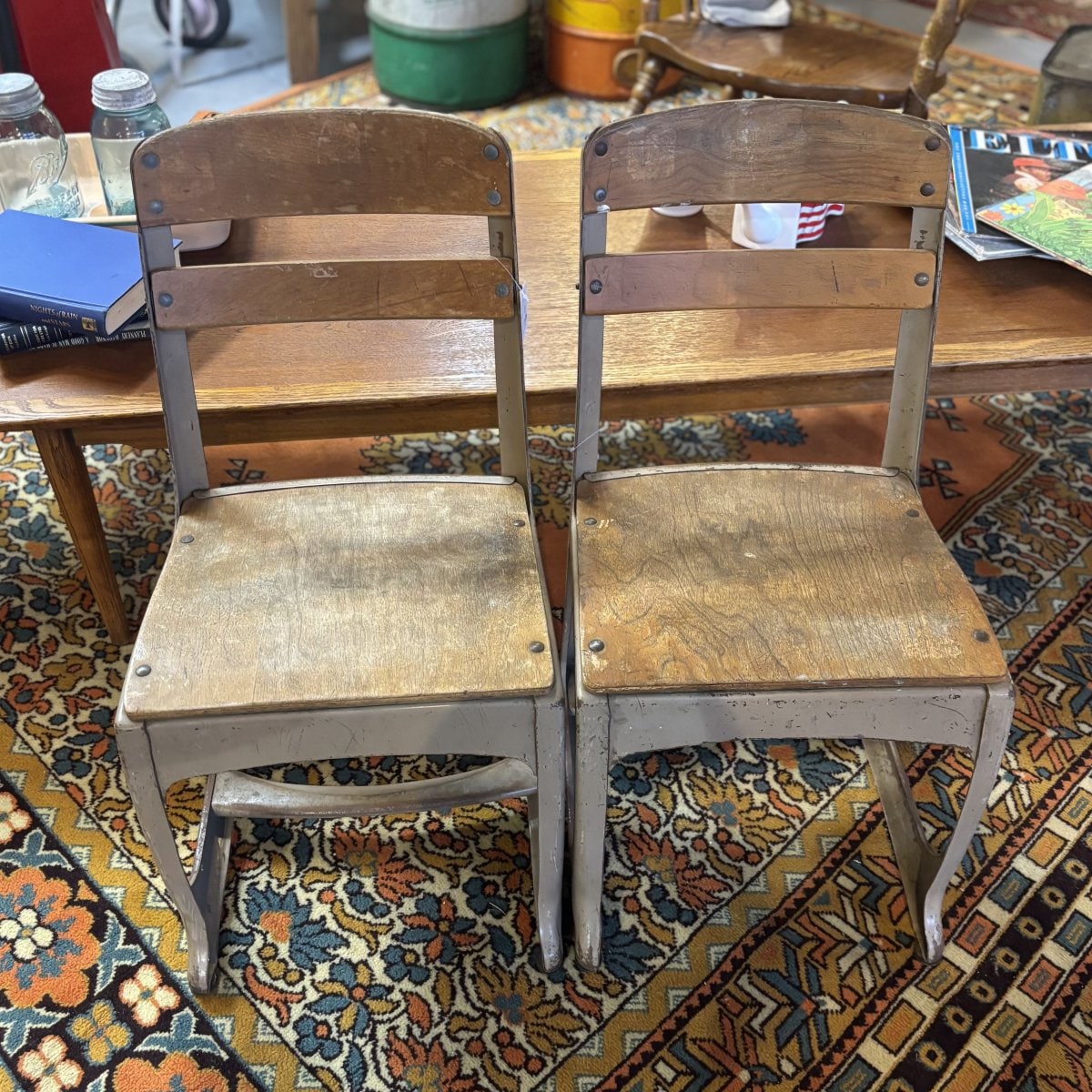 Vintage Industrial School Chair