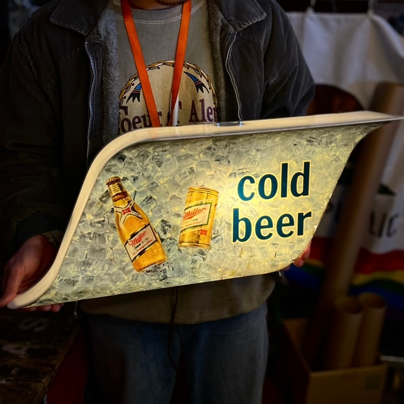 1979 Vintage Miller “Cold Beer” Light Sign