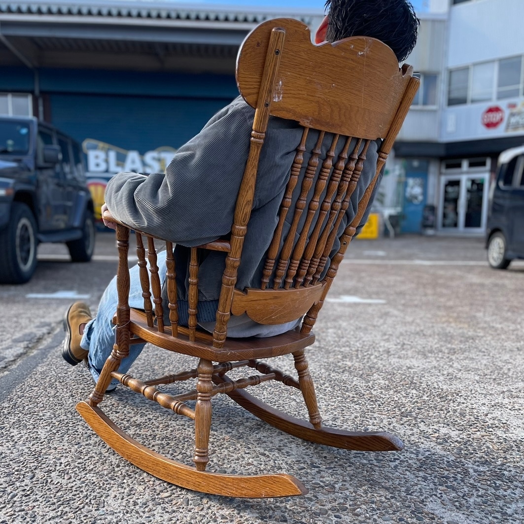 Oak Solid Wood Vintage Rocking Chair