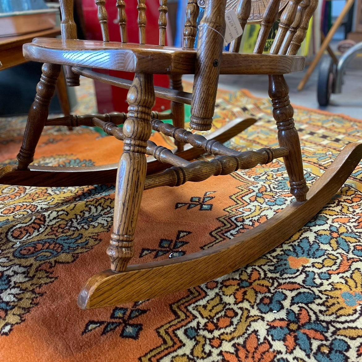 Oak Solid Wood Vintage Rocking Chair