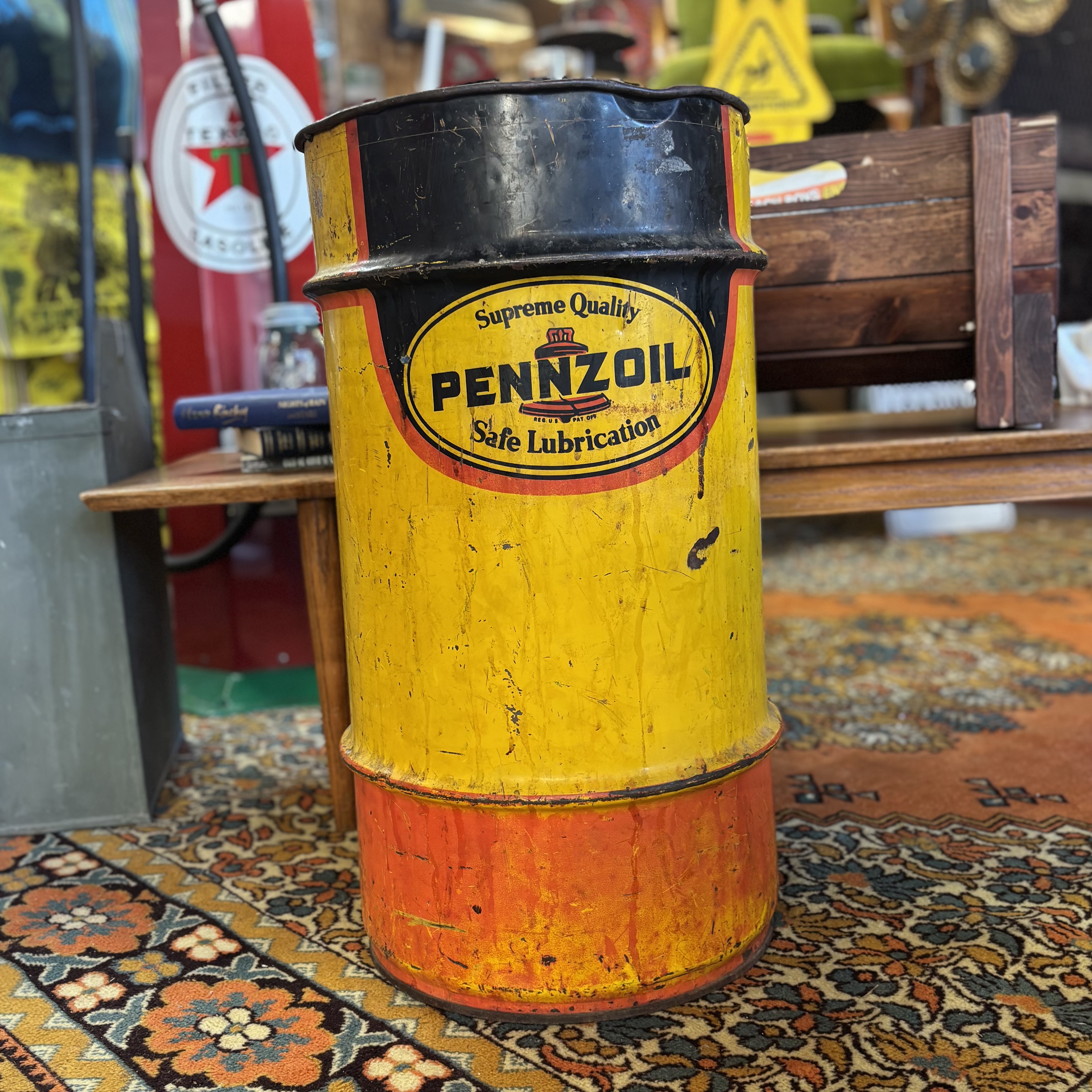 PENNZOIL Vintage Oil Drum / Garage Display Barrel