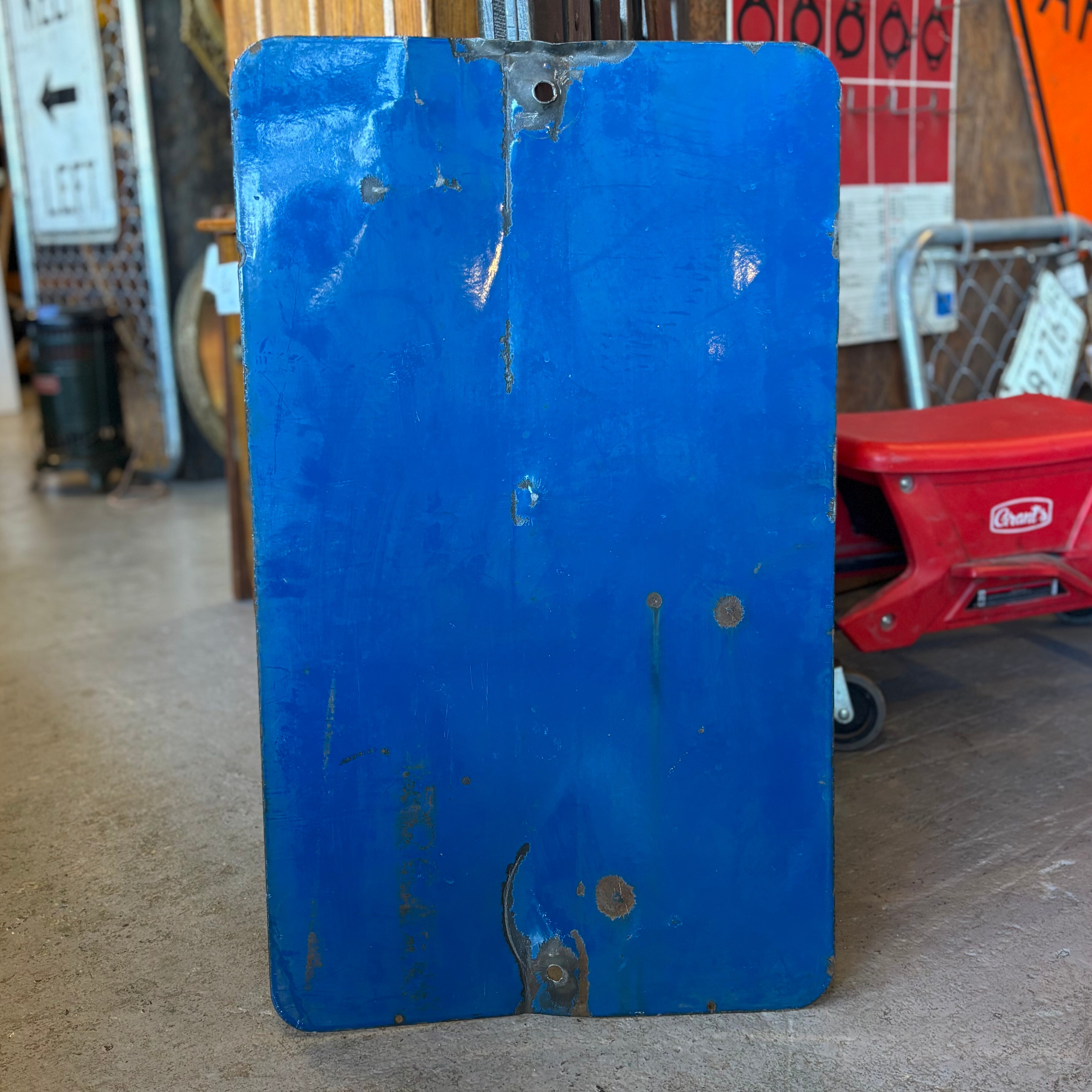 Vintage Porcelain “Reserved for Handicapped” Parking Sign