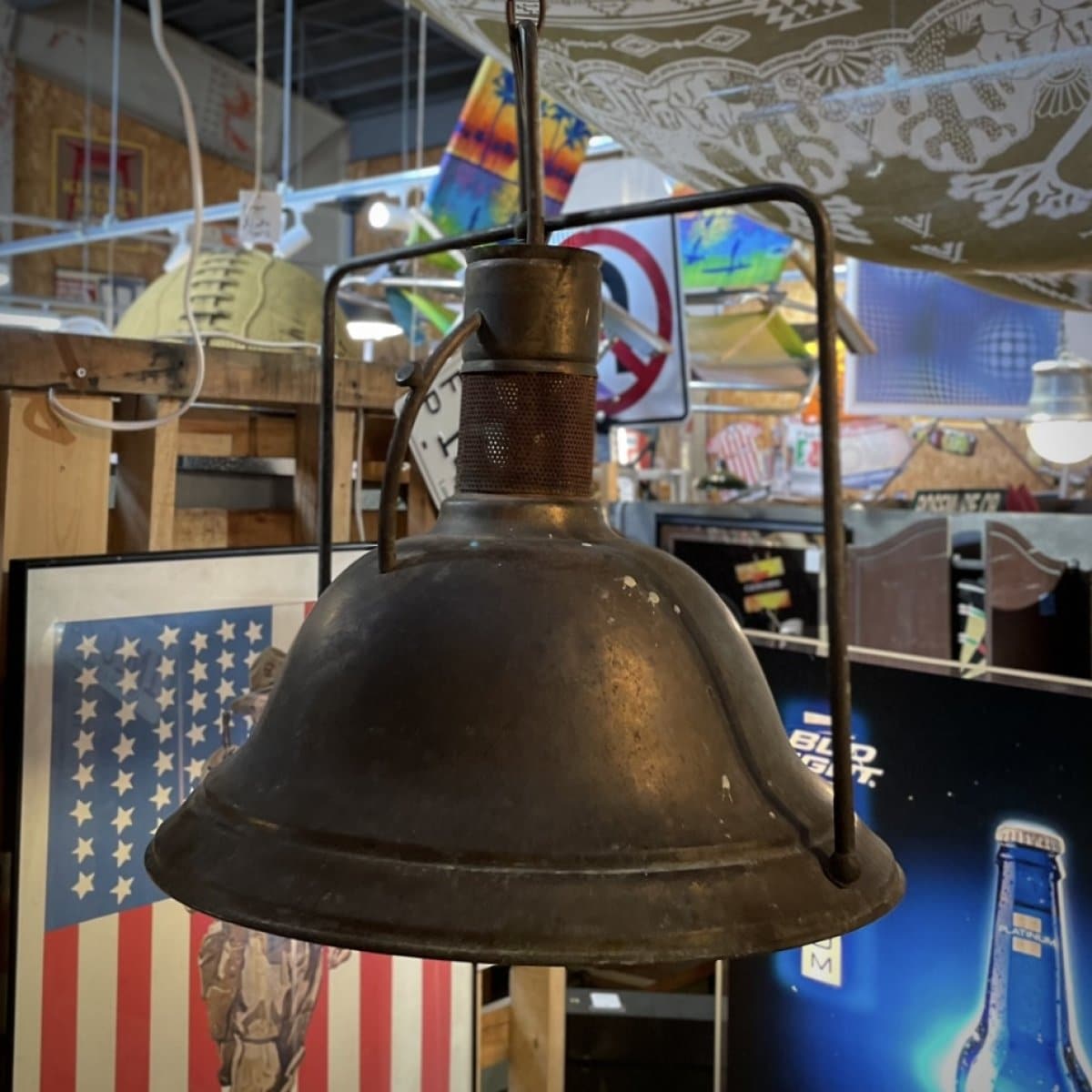 1940s -60s Vintage Industrial Barn Lamp