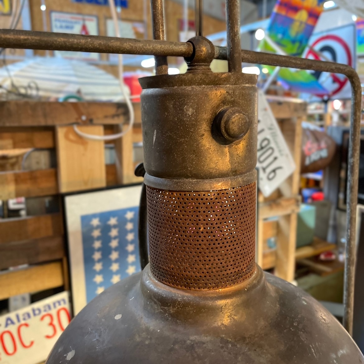 1940s -60s Vintage Industrial Barn Lamp