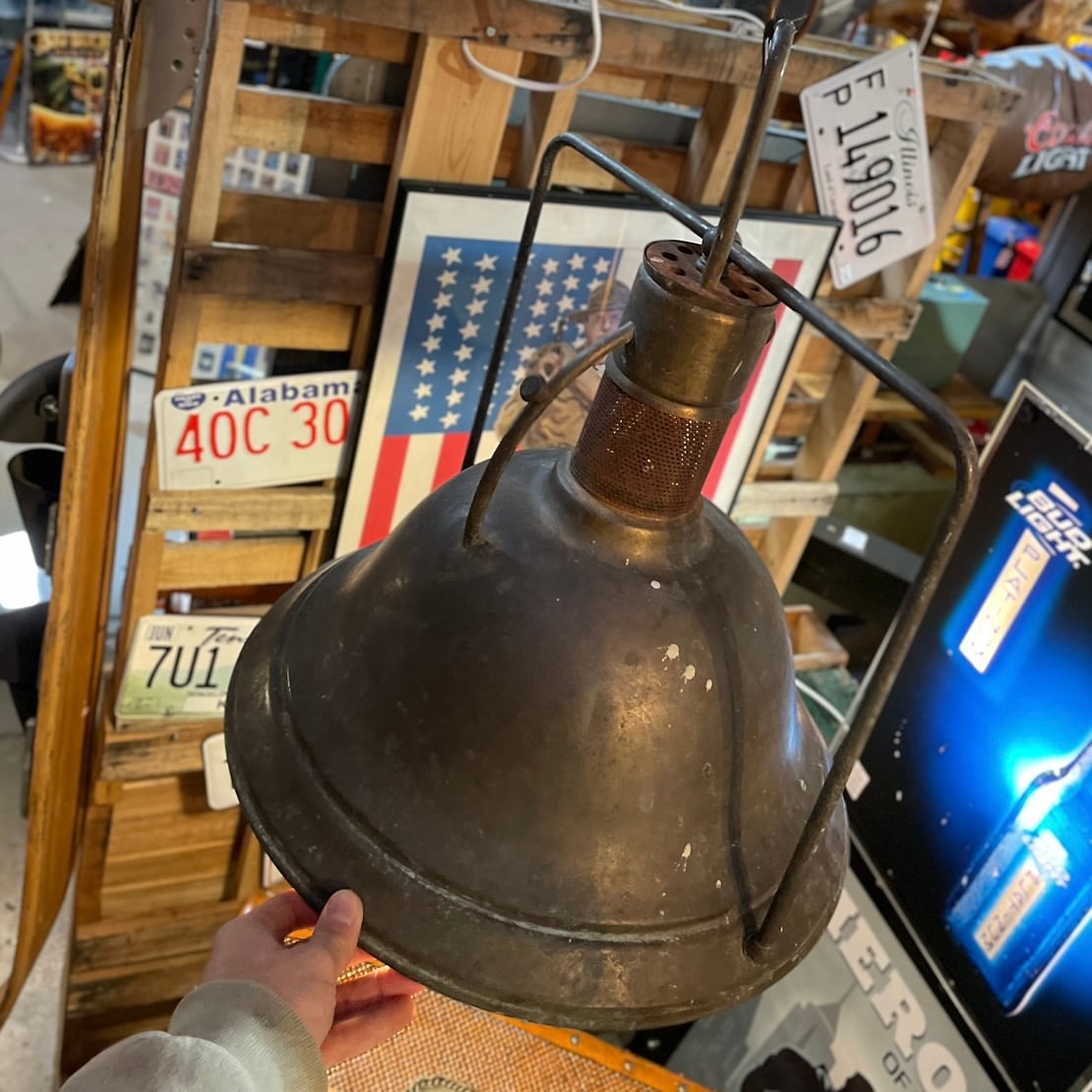 1940s -60s Vintage Industrial Barn Lamp
