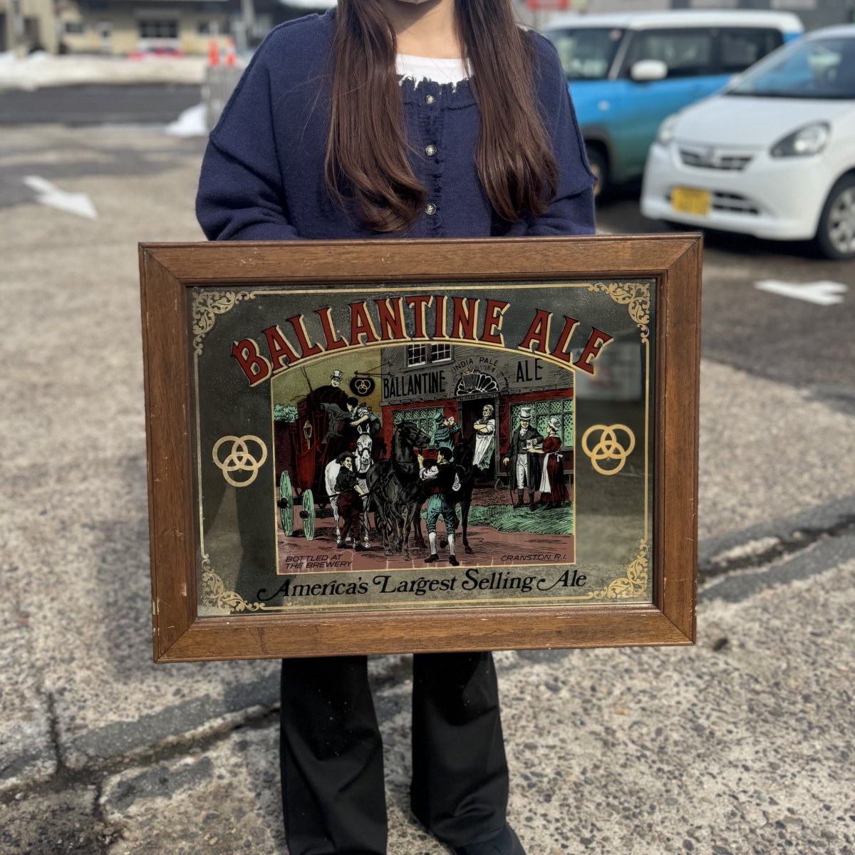 BALLANTINE ALE Vintage PubMirror Sign” — Classic American Brewery