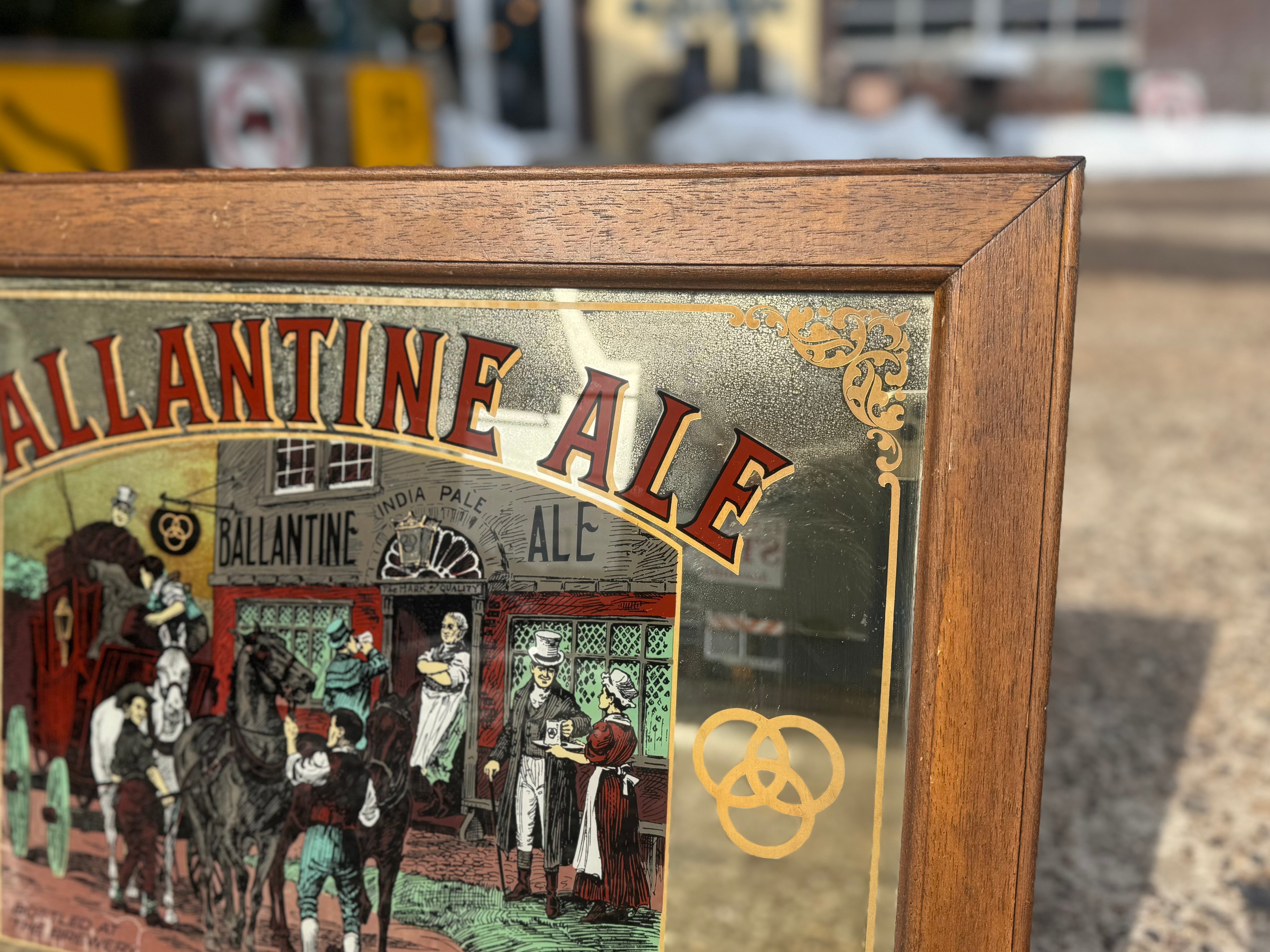 BALLANTINE ALE Vintage PubMirror Sign” — Classic American Brewery