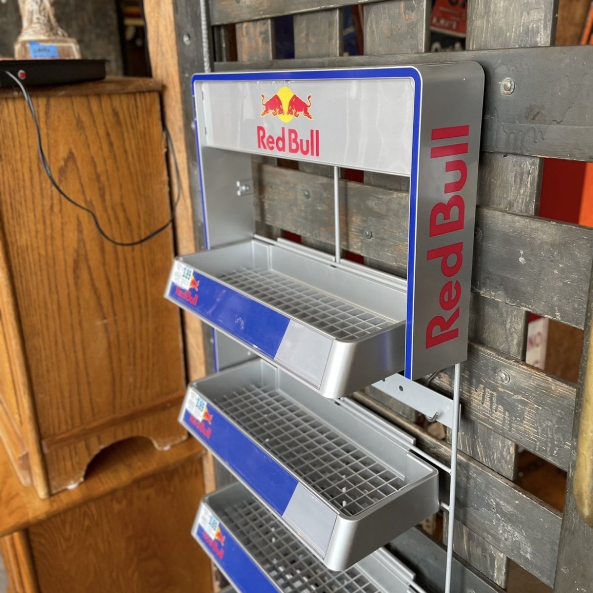 Red Bull Wall Shelf Display