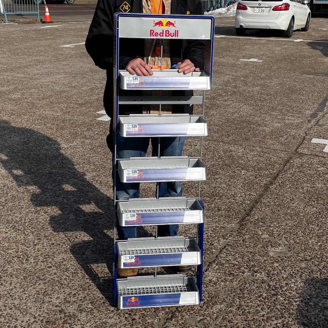 Red Bull Wall Shelf Display