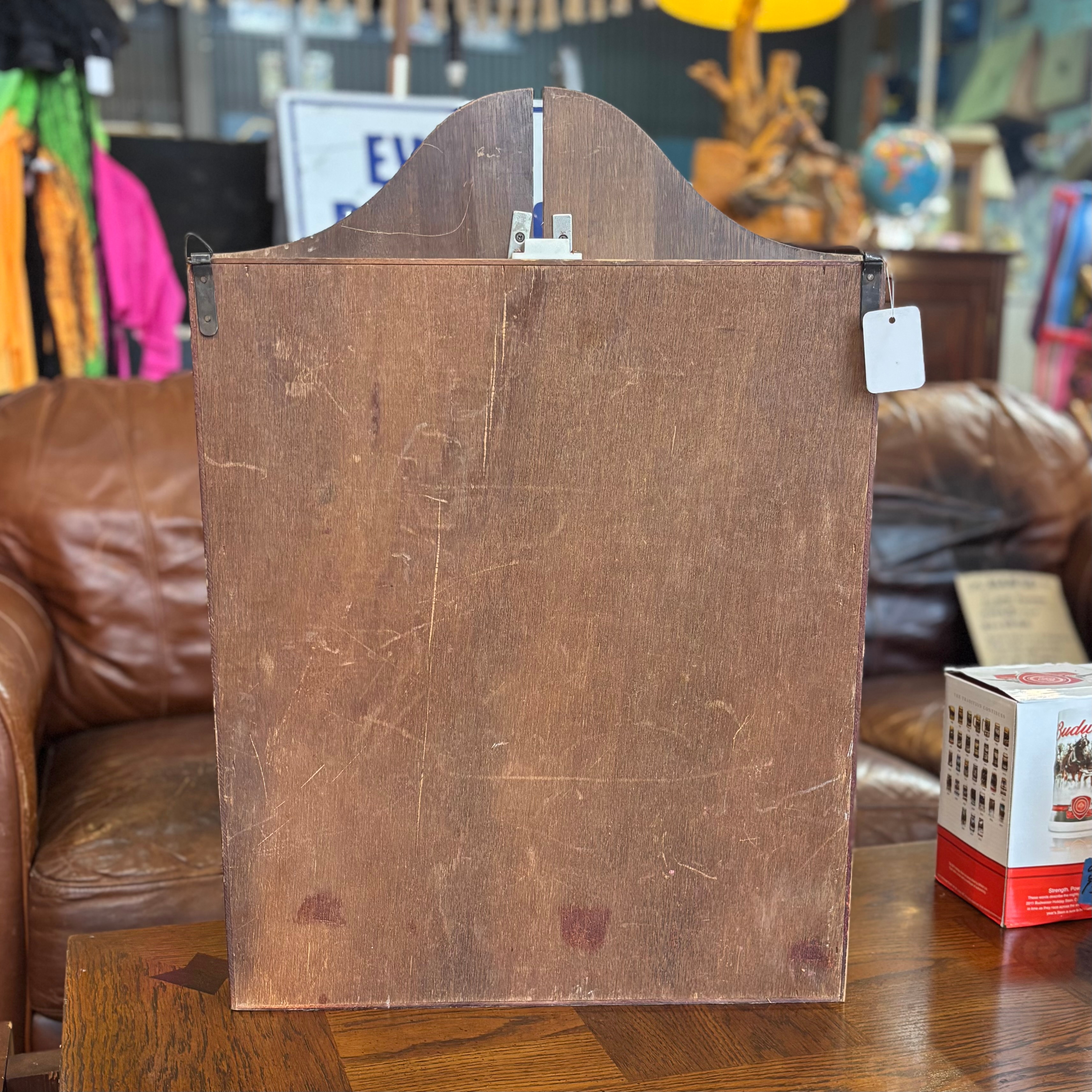 Kings Head Pub & Lodging Wooden Dartboard Cabinet