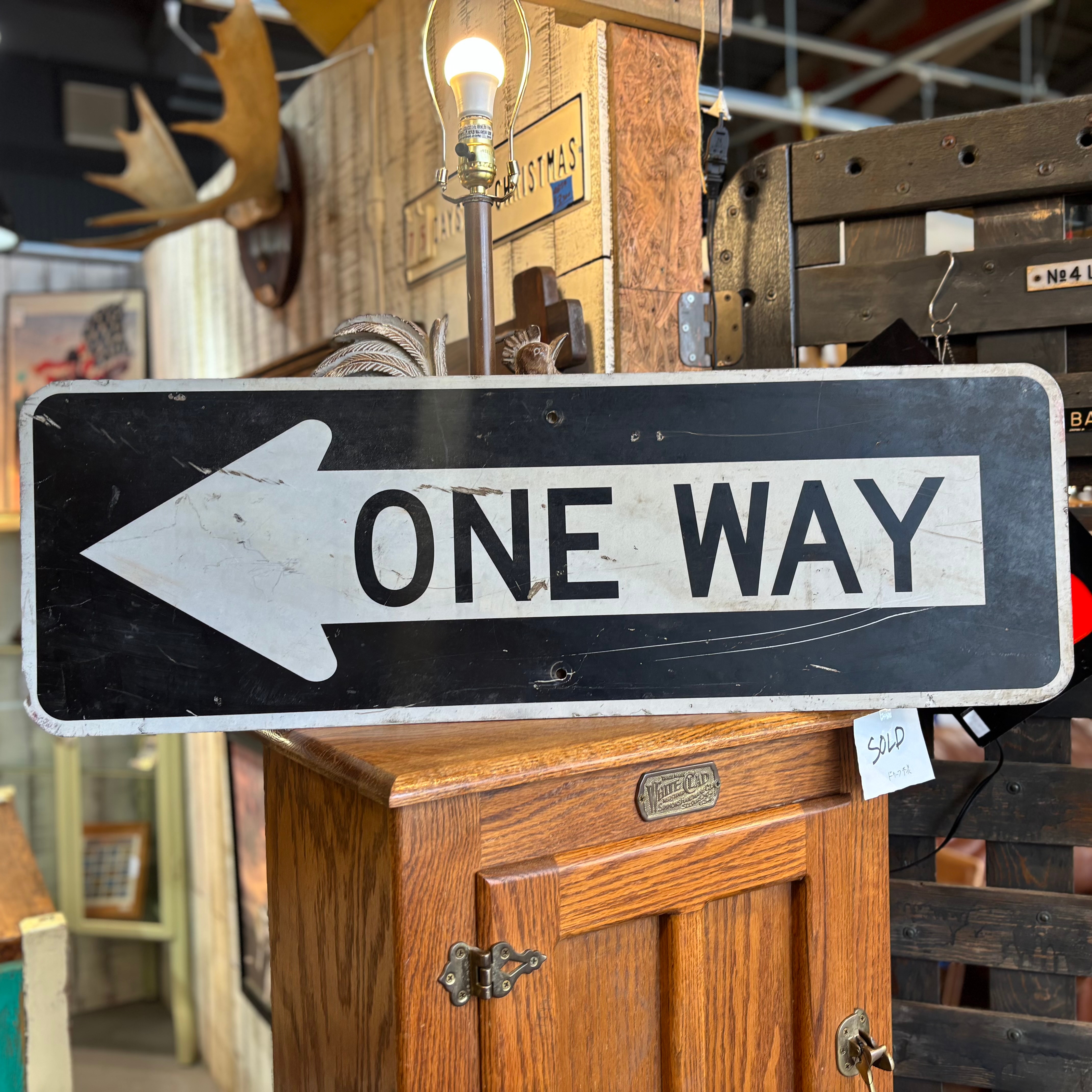 Vintage ONE WAY Road Sign