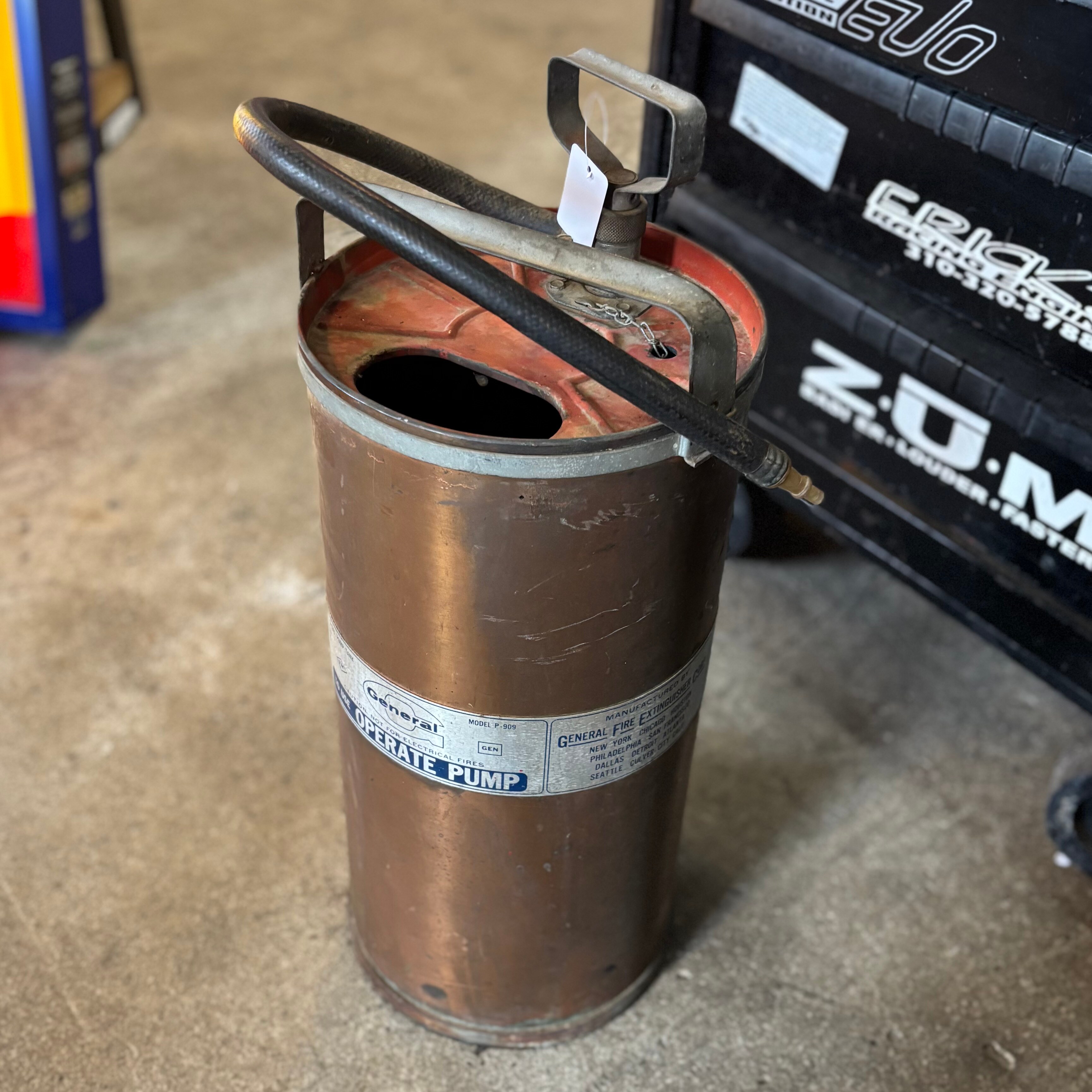 Vintage General Fire Extinguisher Pump Tank