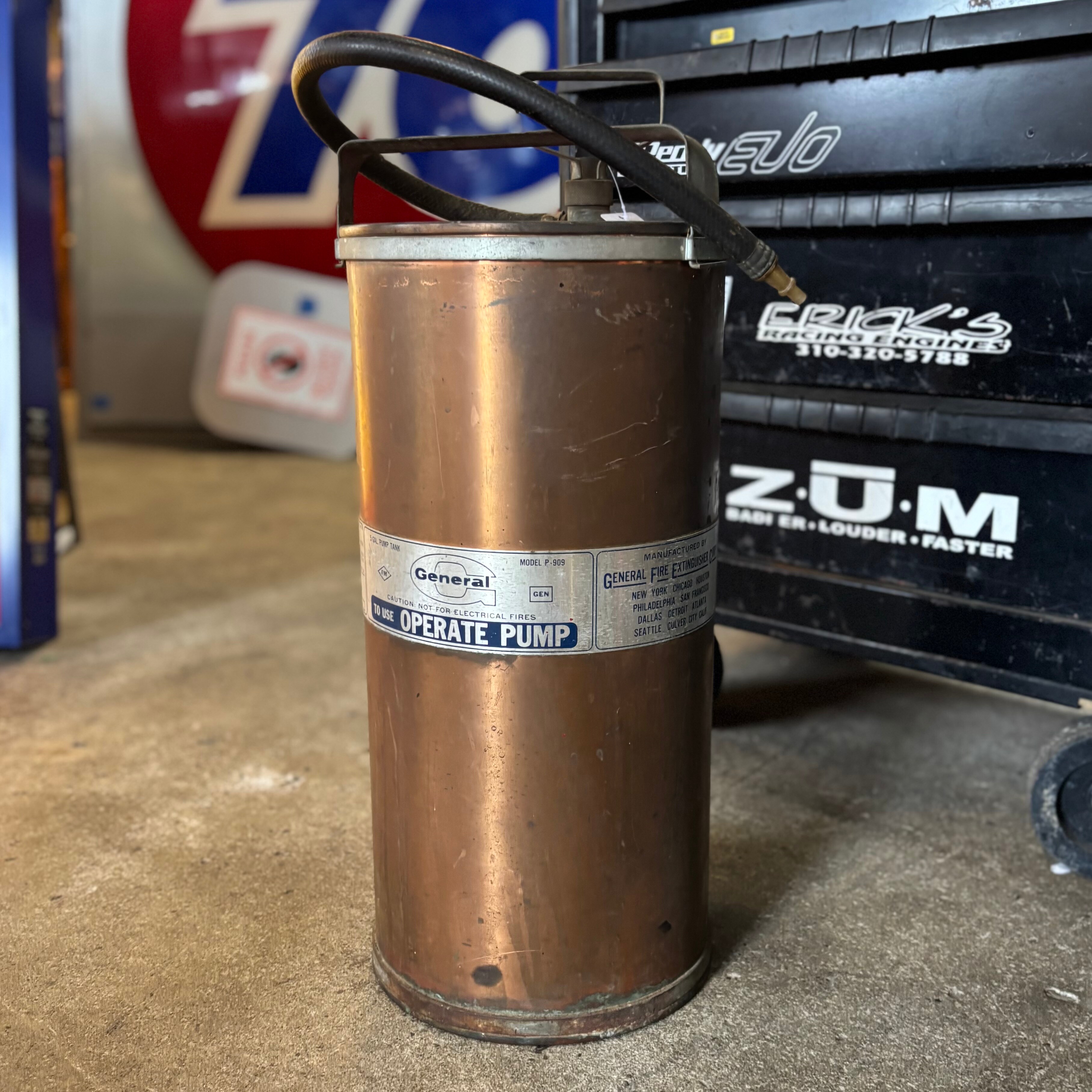 Vintage General Fire Extinguisher Pump Tank