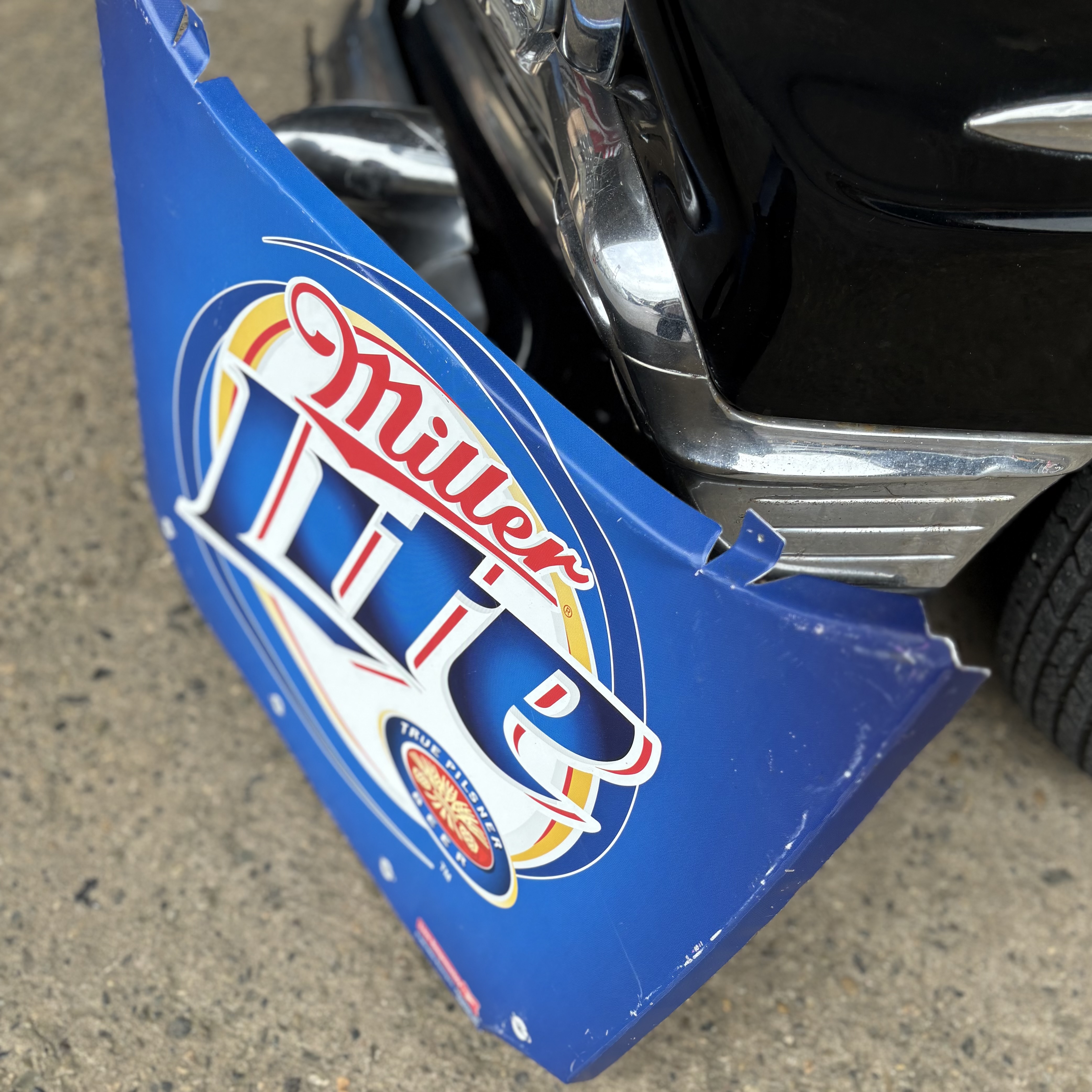 Miller Lite” Vintage Curved Metal Sign Panel