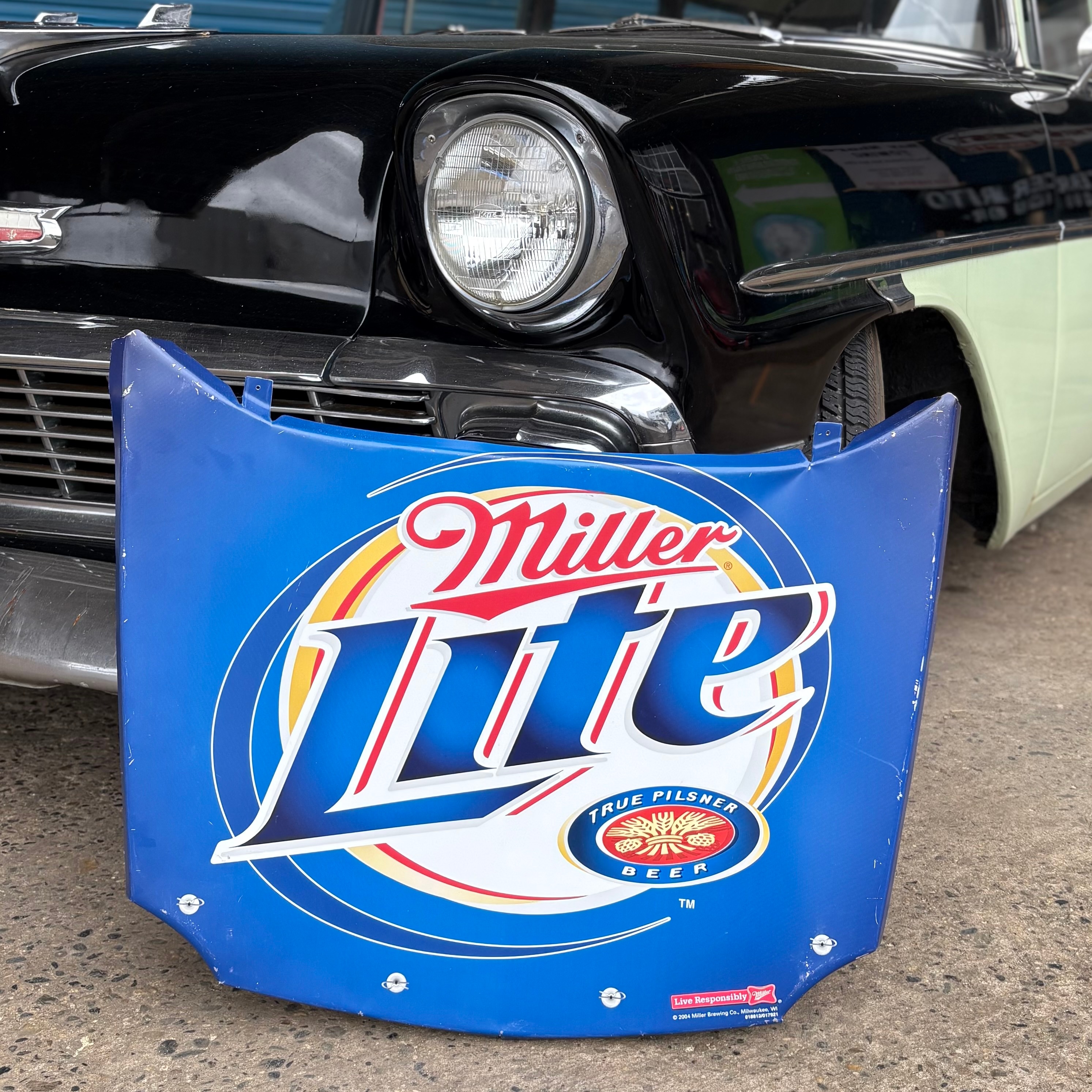 Miller Lite” Vintage Curved Metal Sign Panel