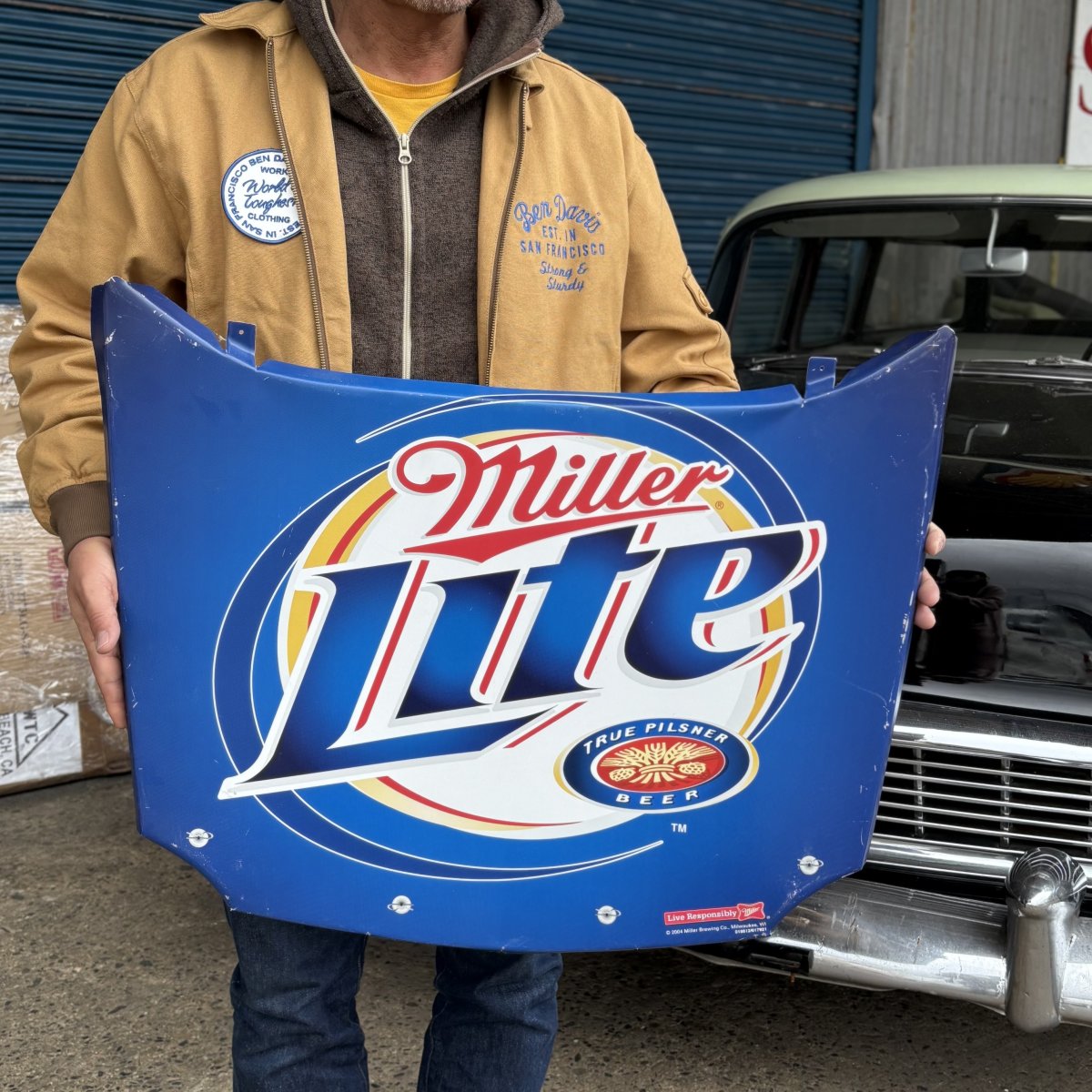 Miller Lite” Vintage Curved Metal Sign Panel